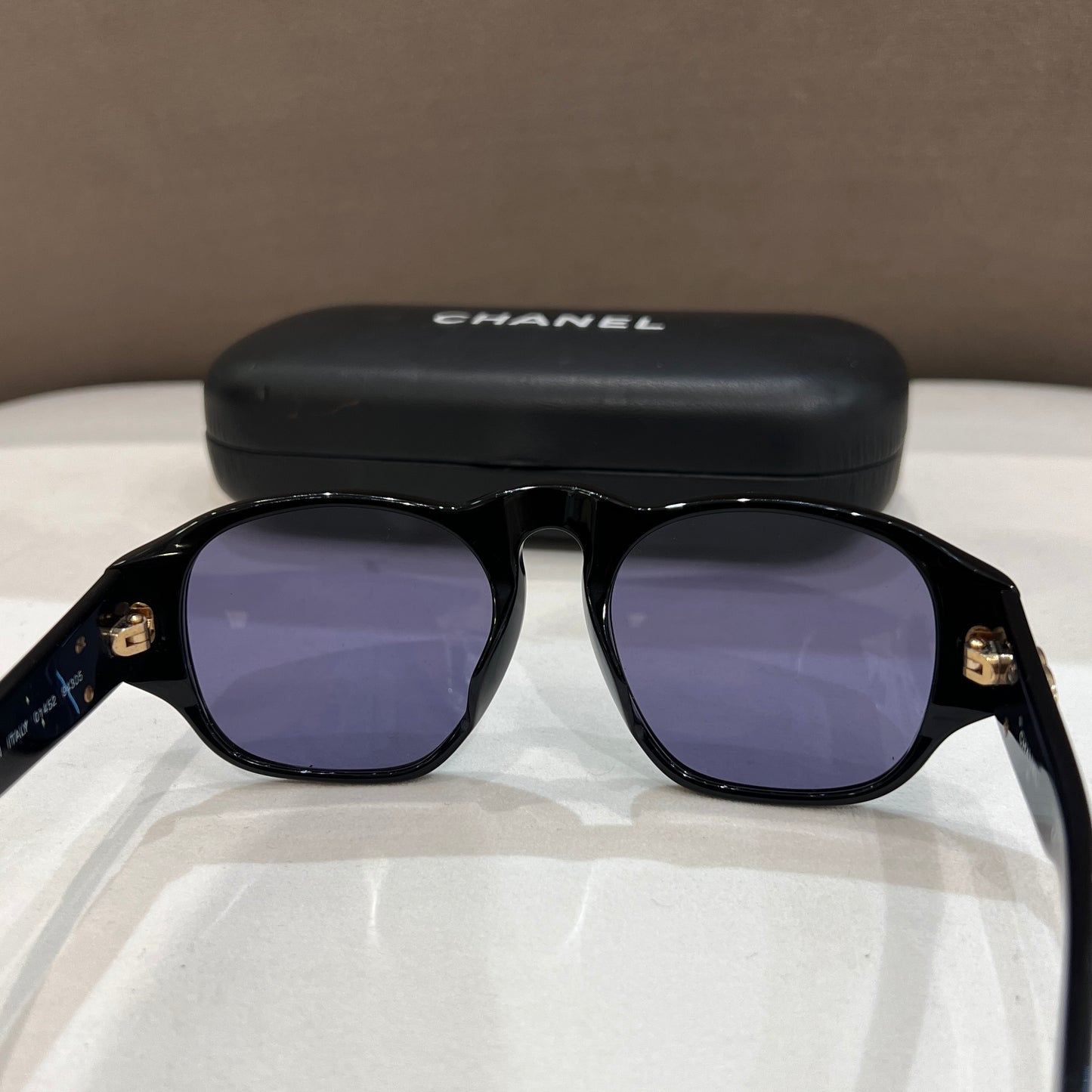 Chanel Vintage CC Logo Black Sunglass