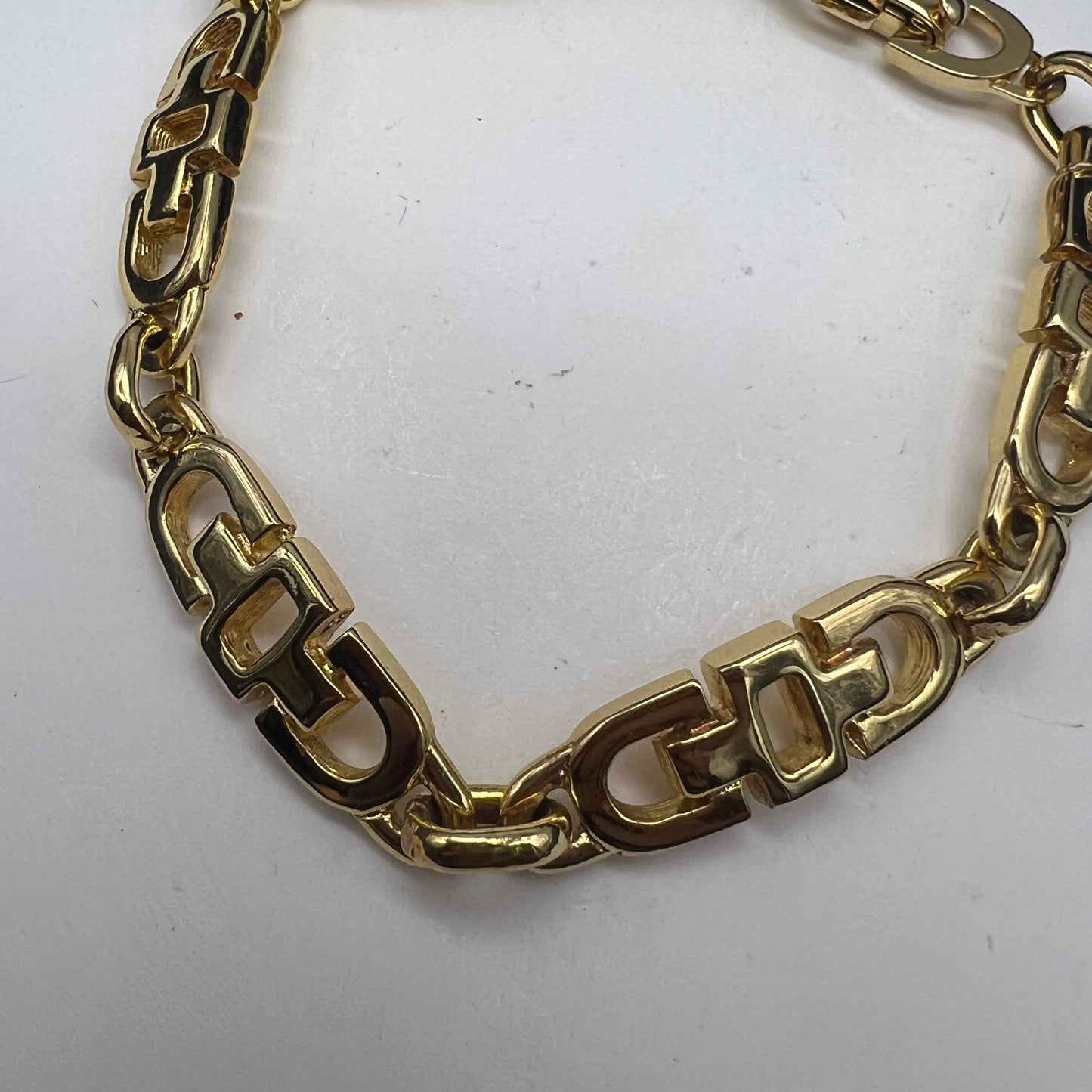 Givenchy Vintage Golden Logo Pendant Necklace