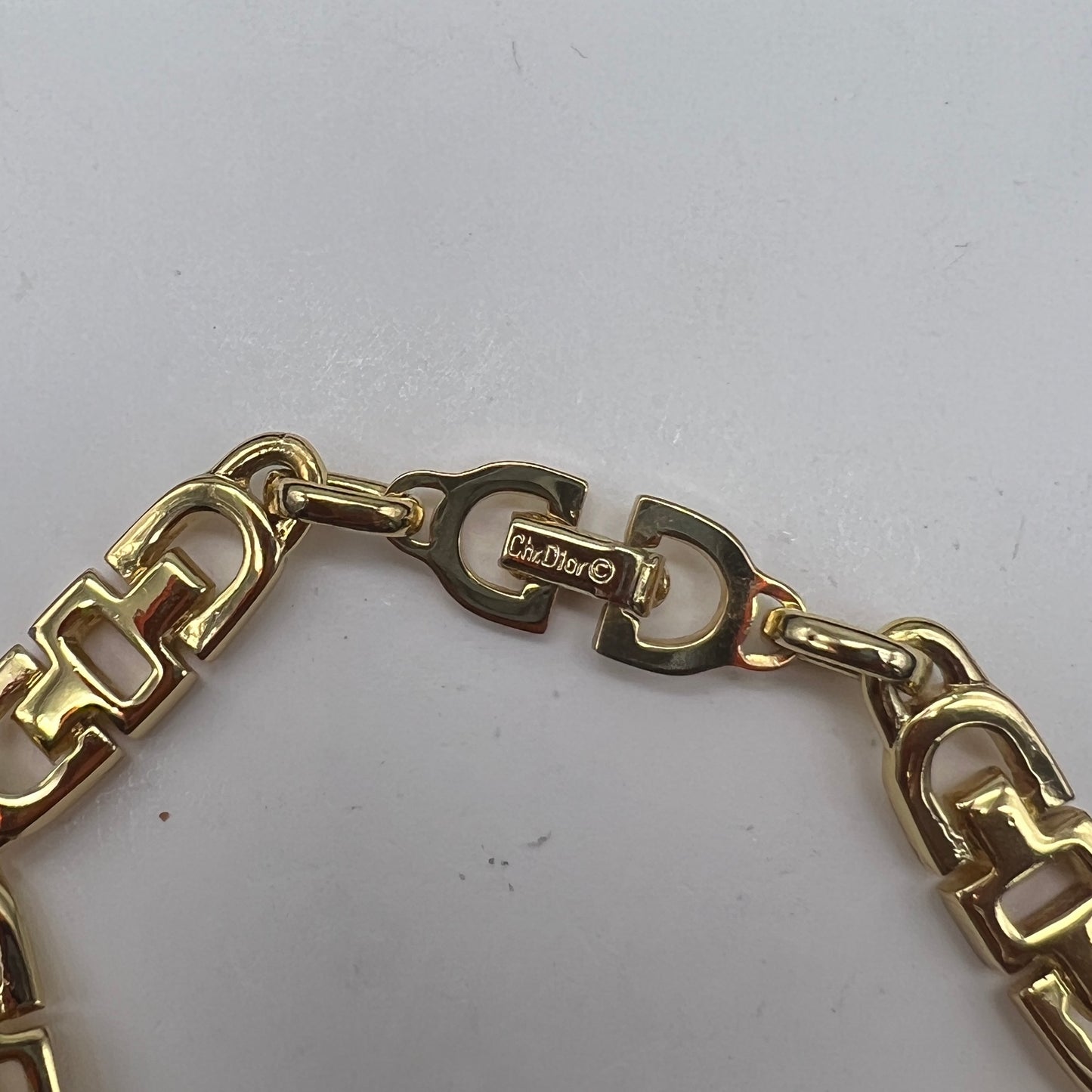 Givenchy Vintage Golden Logo Pendant Necklace