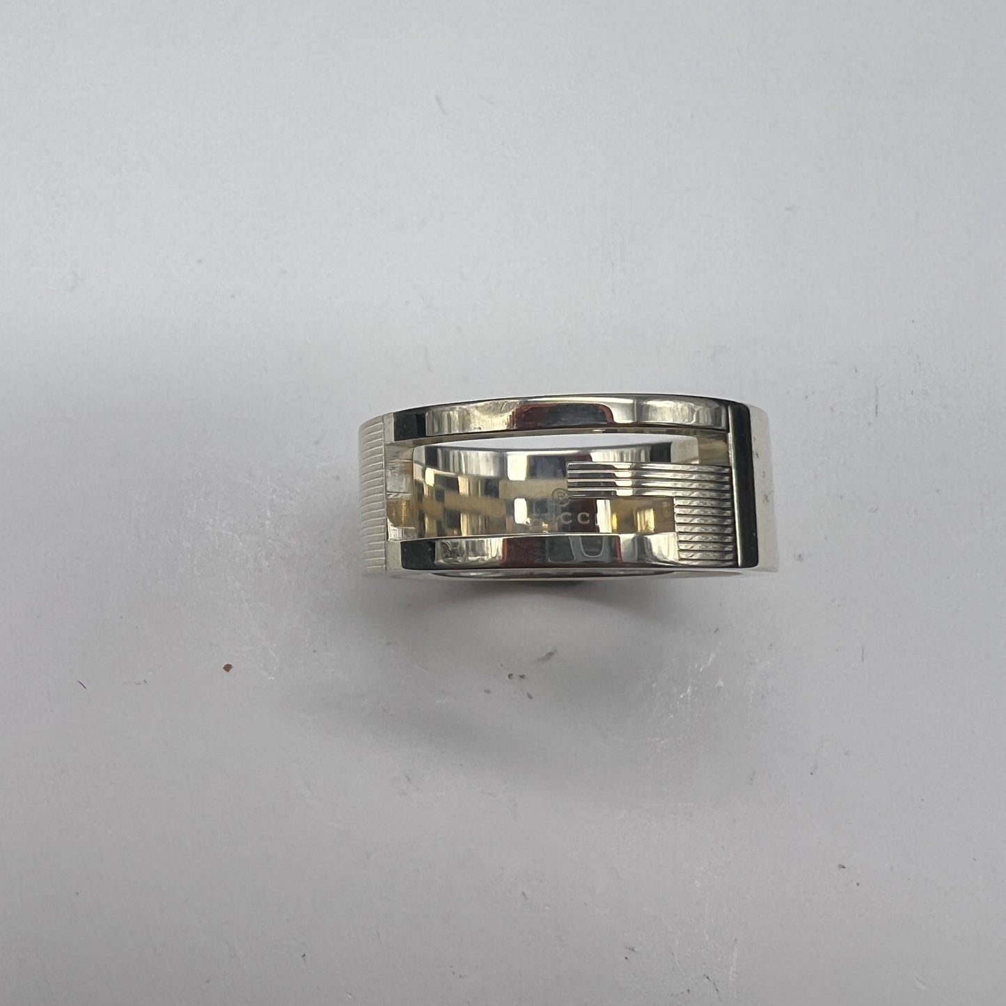 Gucci Vintage G Logo 925 Silver Ring