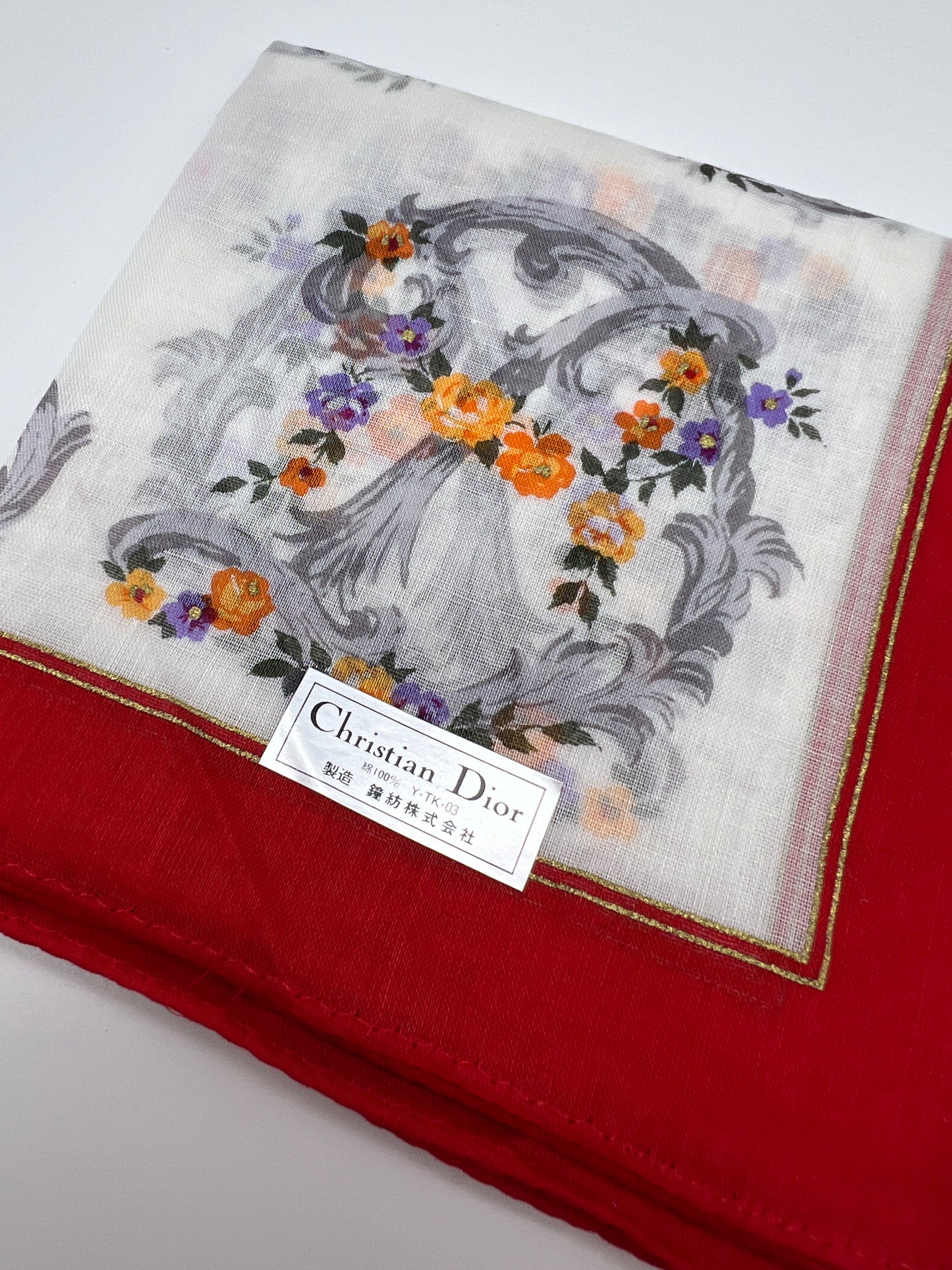 Christian Dior Vintage Unused Handkerchief