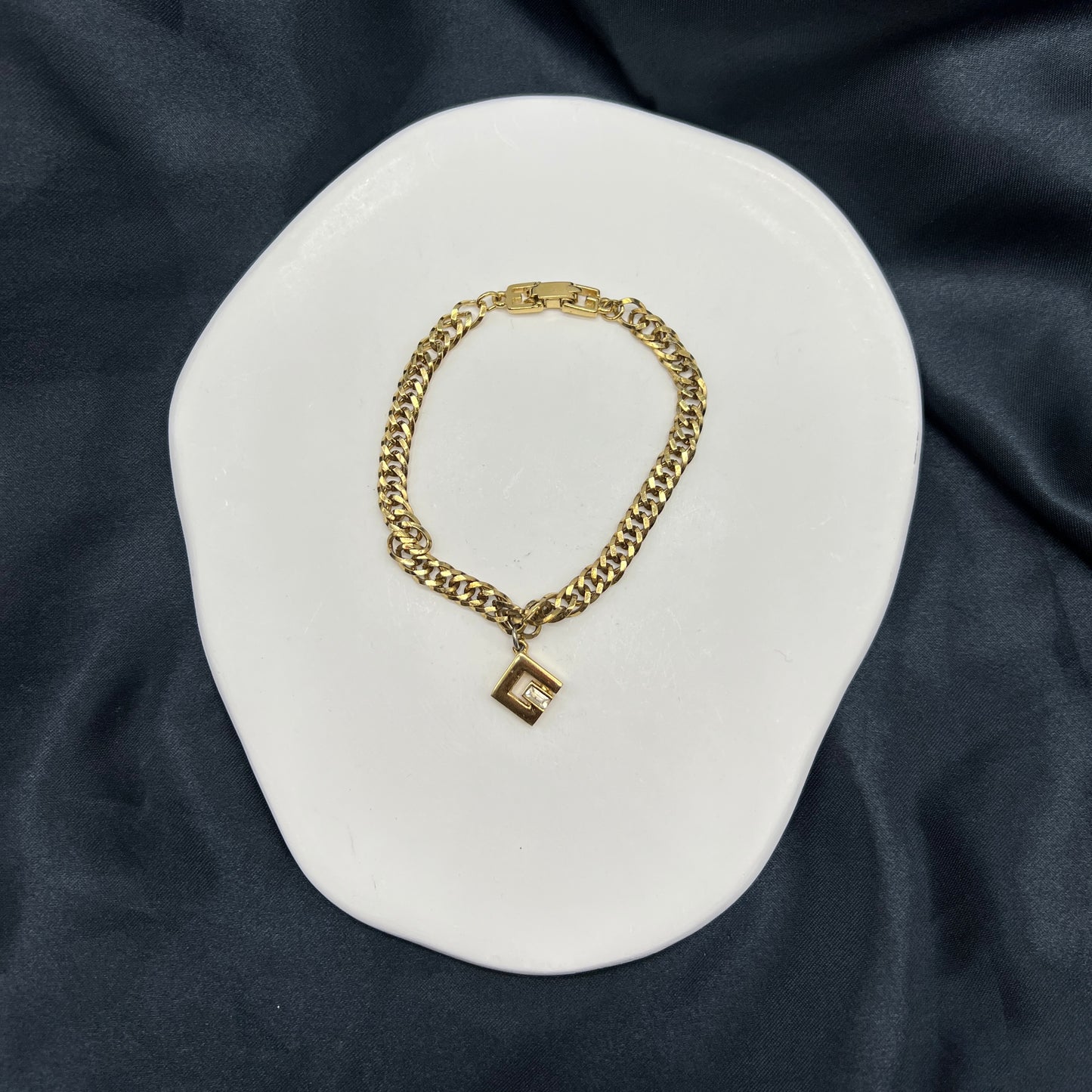 Givenchy Vintage G Pendant Golden Bracelet