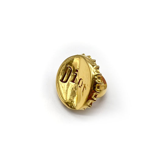 Christian Dior Vintage Dior Logo Golden Bottle Cap Ring