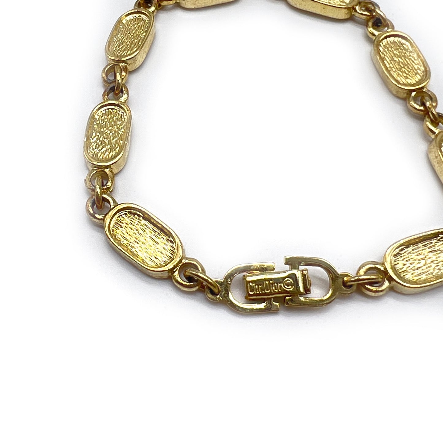 Christian Dior Vintage Cd Logo Golden Bracelet