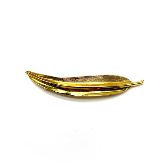 Christian Dior Vintage Golden Feather Brooch