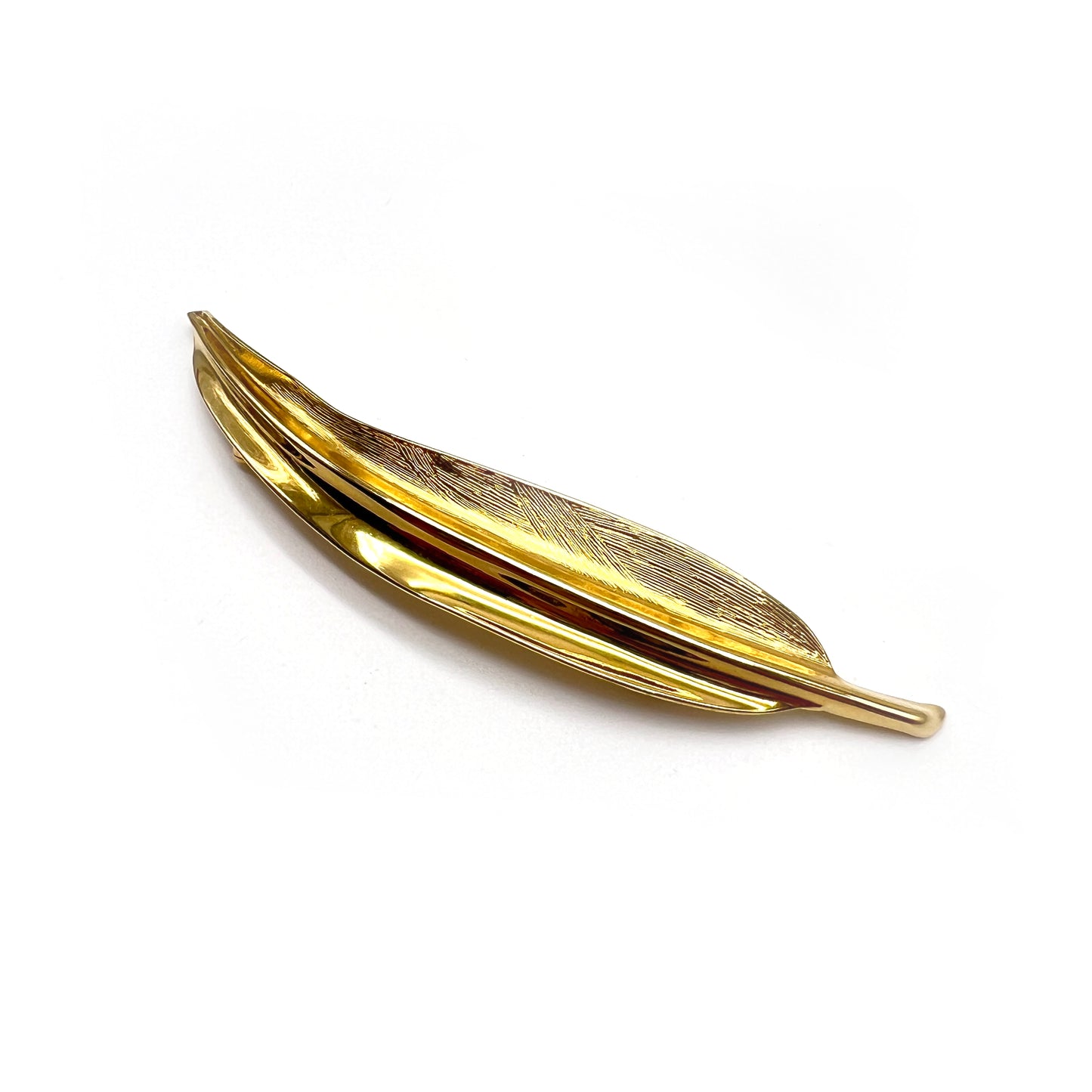 Christian Dior Vintage Golden Feather Brooch