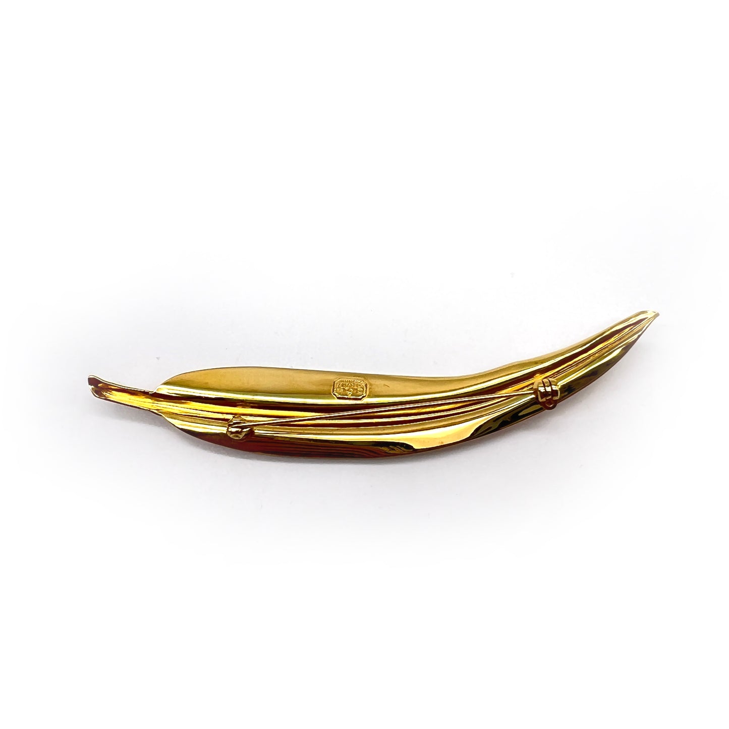 Christian Dior Vintage Golden Feather Brooch