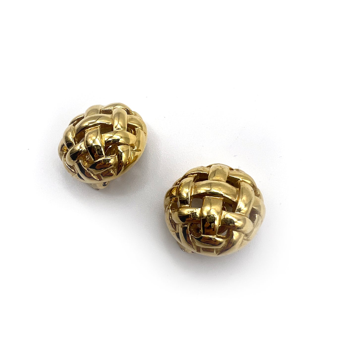 Givenchy Vintage Half Circle Golden Clip-On Earrings