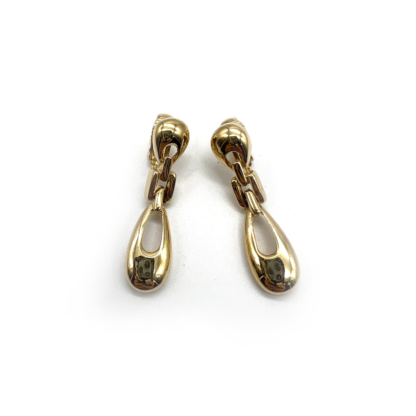 Givenchy Vintage Golden Dangling Clip-On Earrings