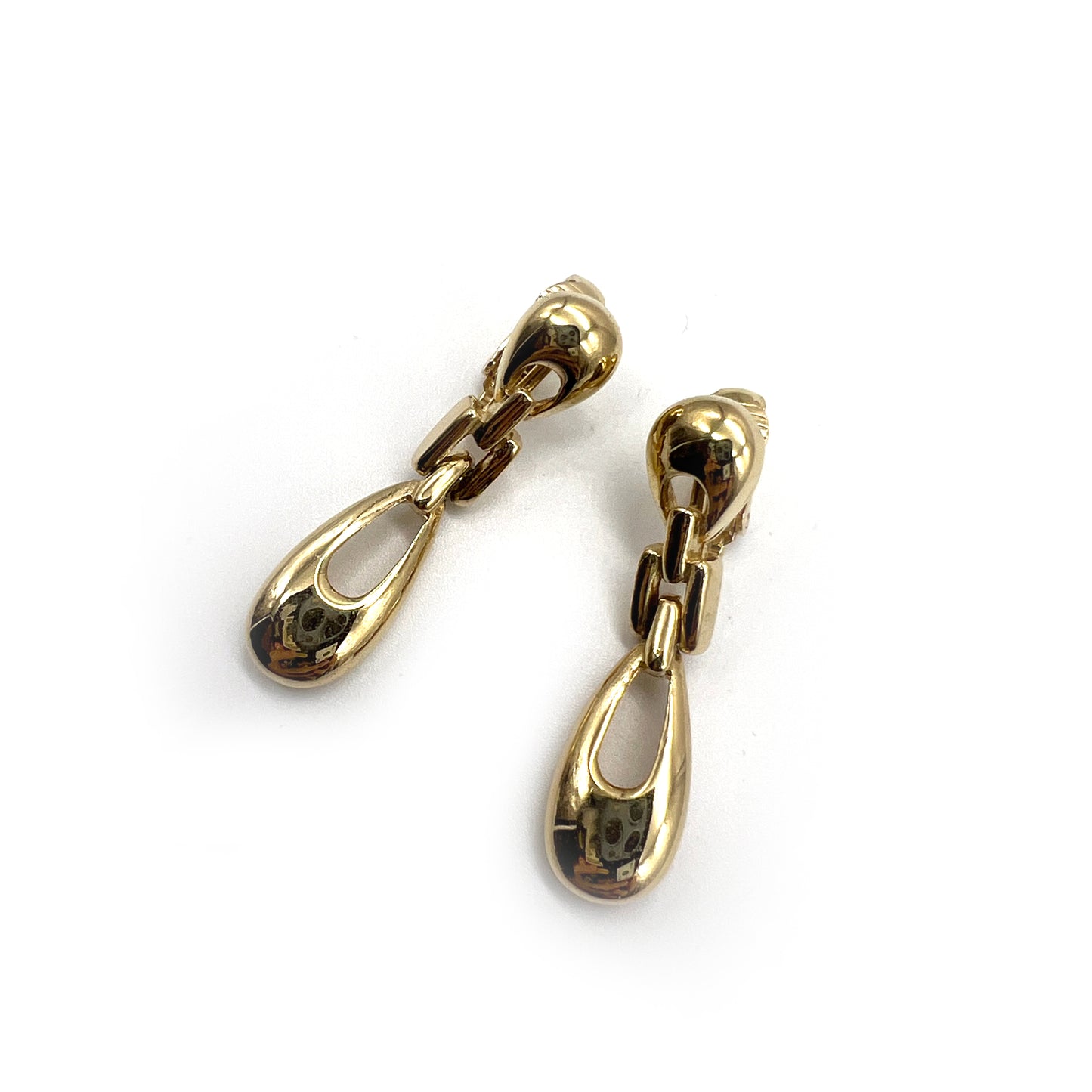 Givenchy Vintage Golden Dangling Clip-On Earrings