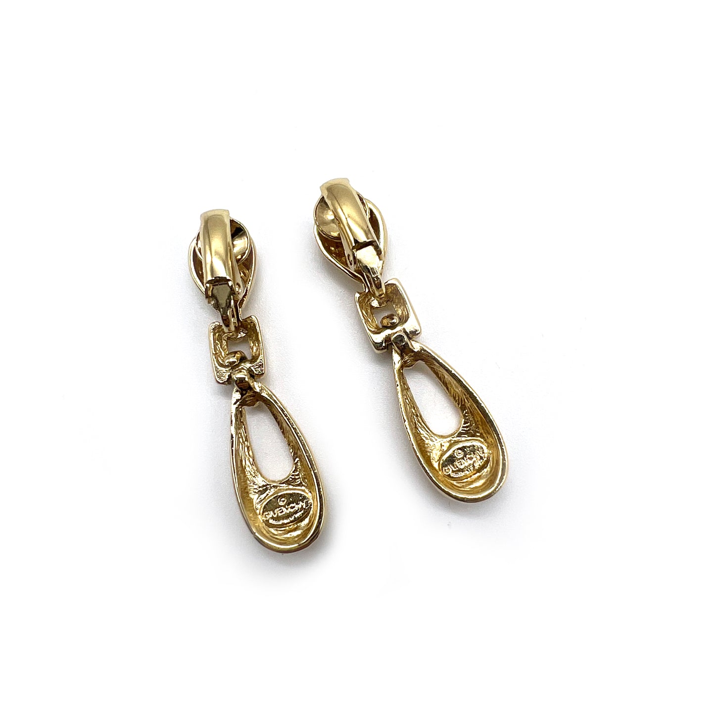 Givenchy Vintage Golden Dangling Clip-On Earrings