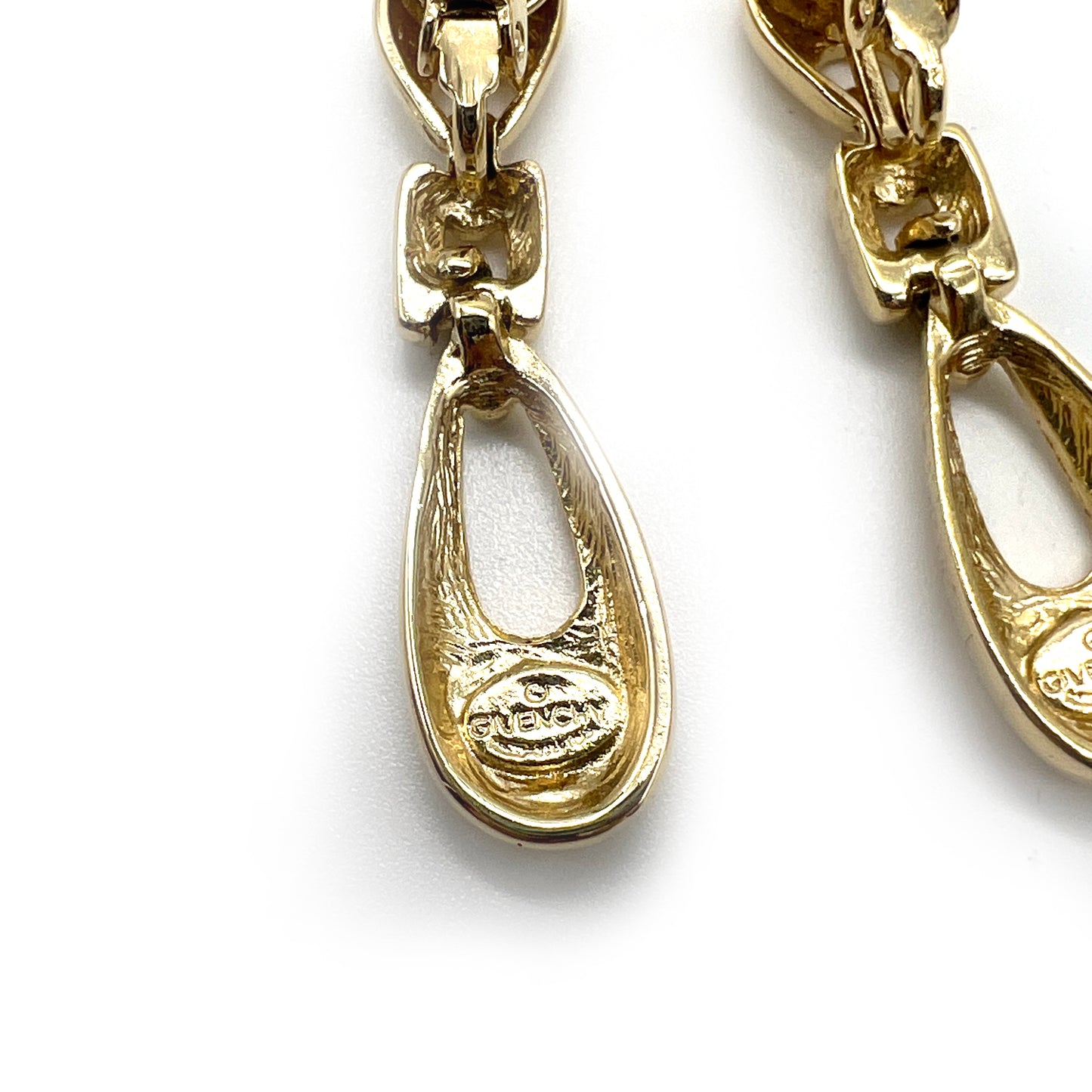 Givenchy Vintage Golden Dangling Clip-On Earrings