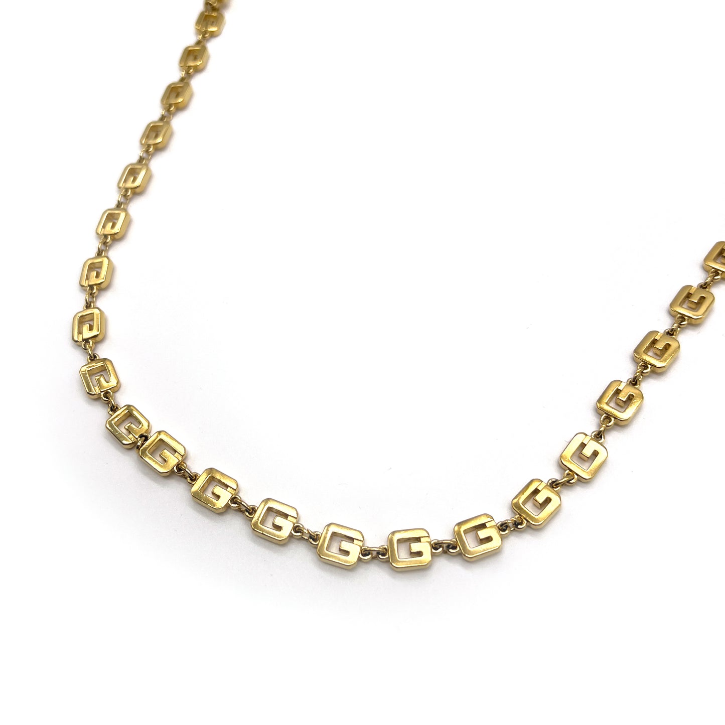 Givenchy Vintage G Logo Golden Long Necklace