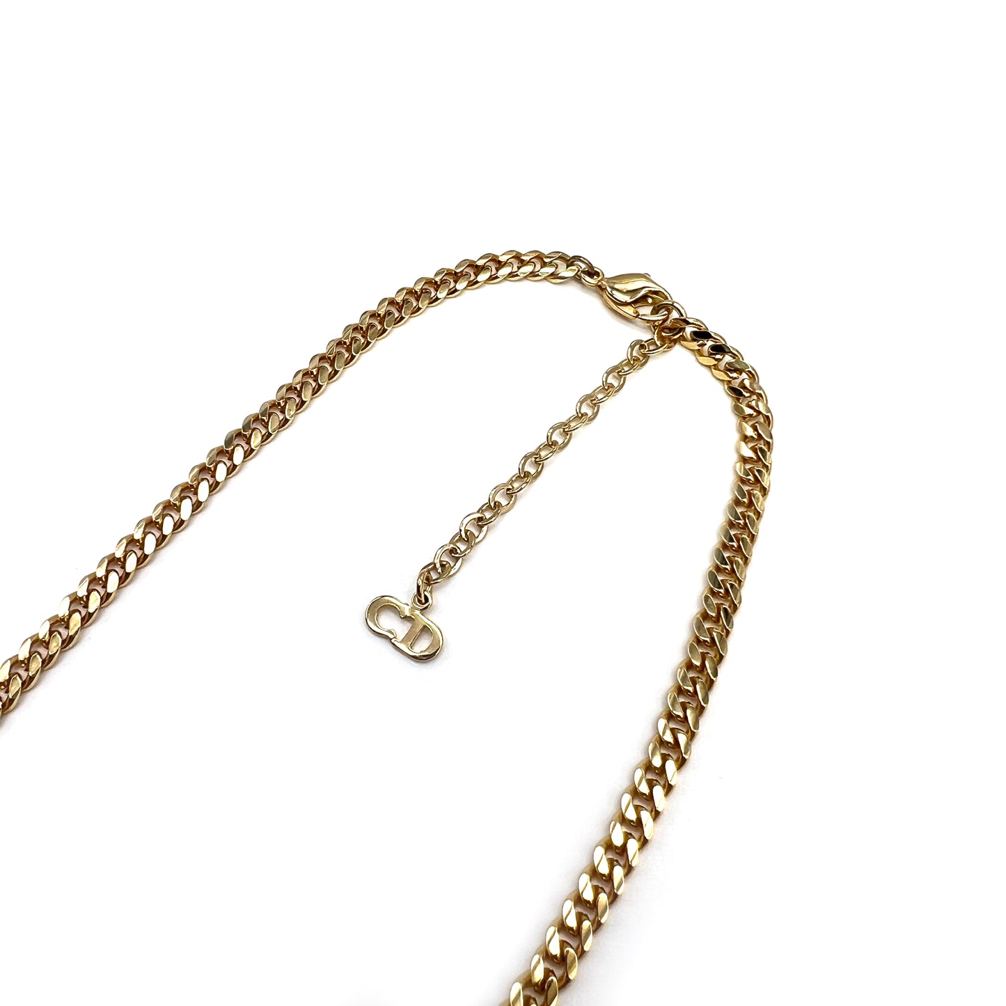 Christian Dior Vintage Dior Logo Golden Necklace