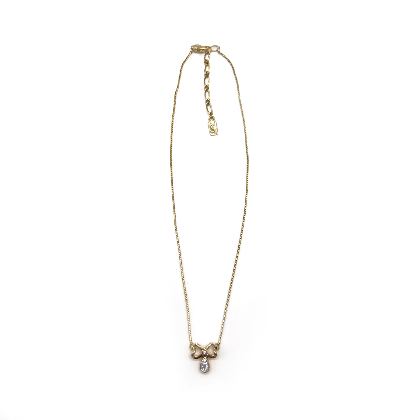 Yves Saint Laurent Vintage Golden Ribbon Necklace