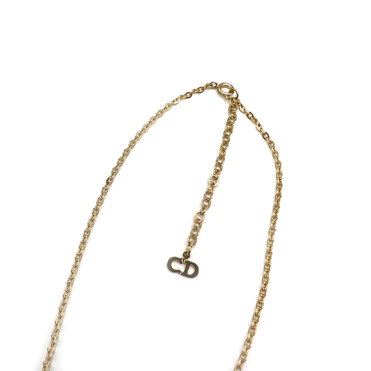 Christian Dior Vintage Dior Logo Golden Necklace