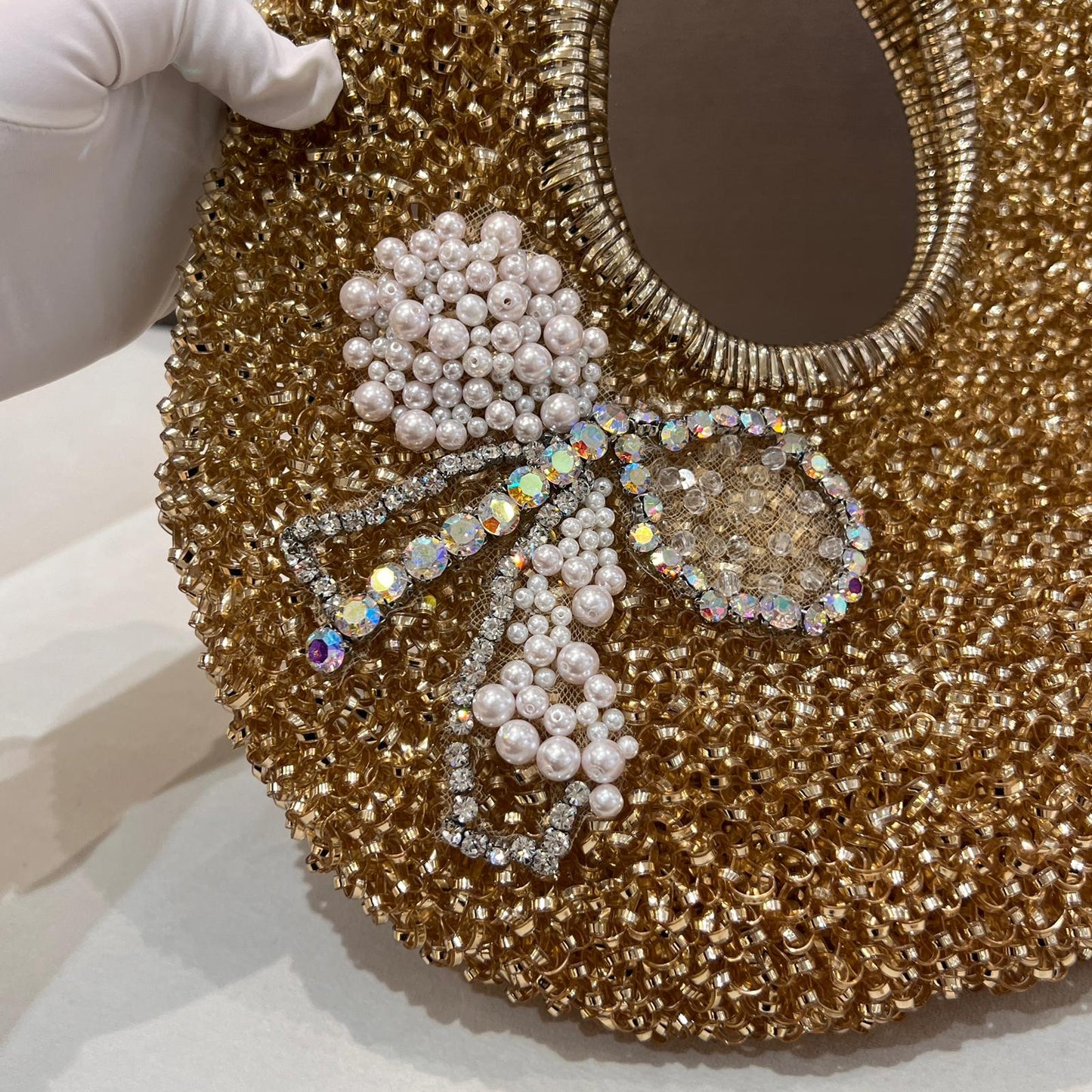 Anteprima Mini 2-Way Silver Wirebag Chain Shoulder Bag