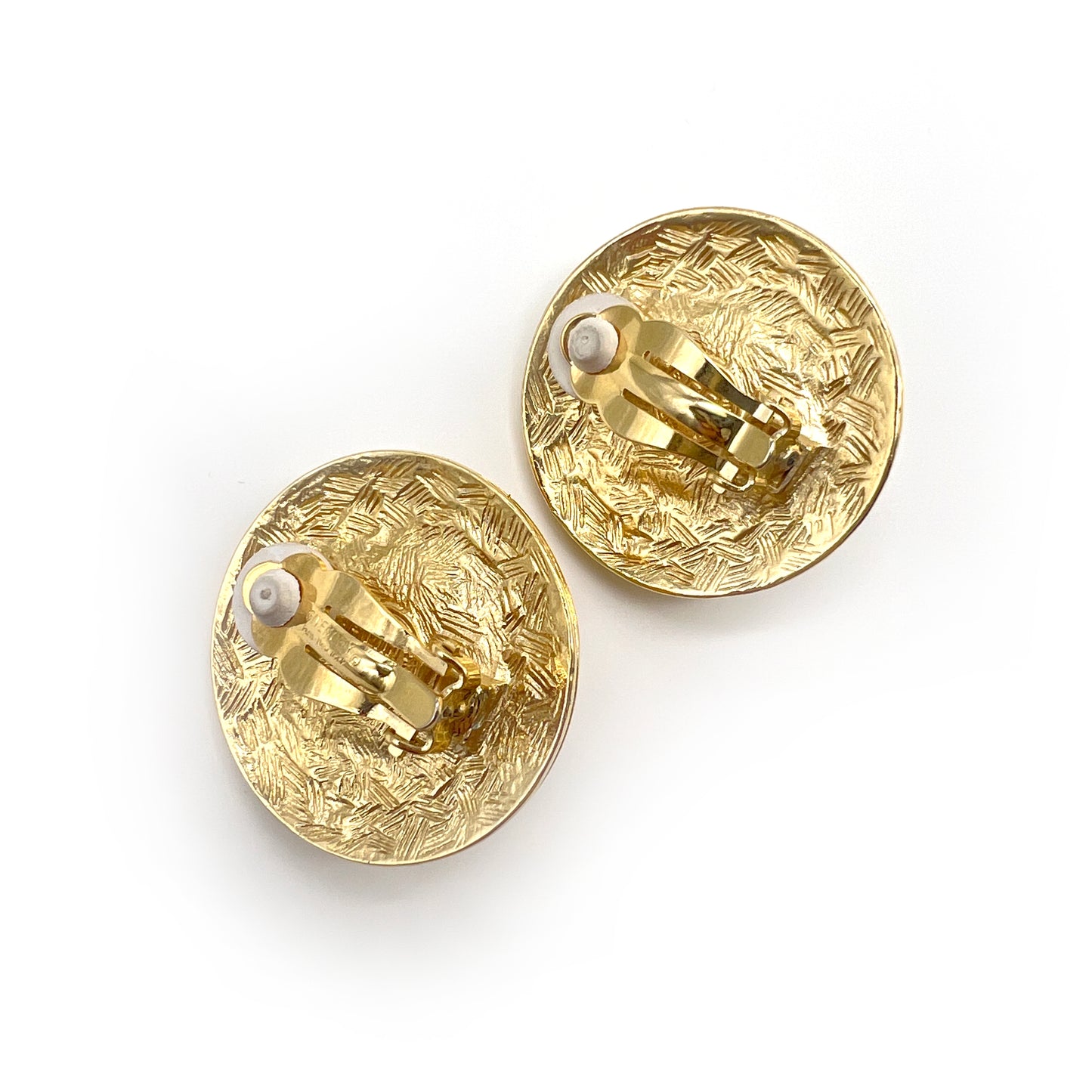 Givenchy Vintage G Logo Star Ball Golden Clip-On Earrings