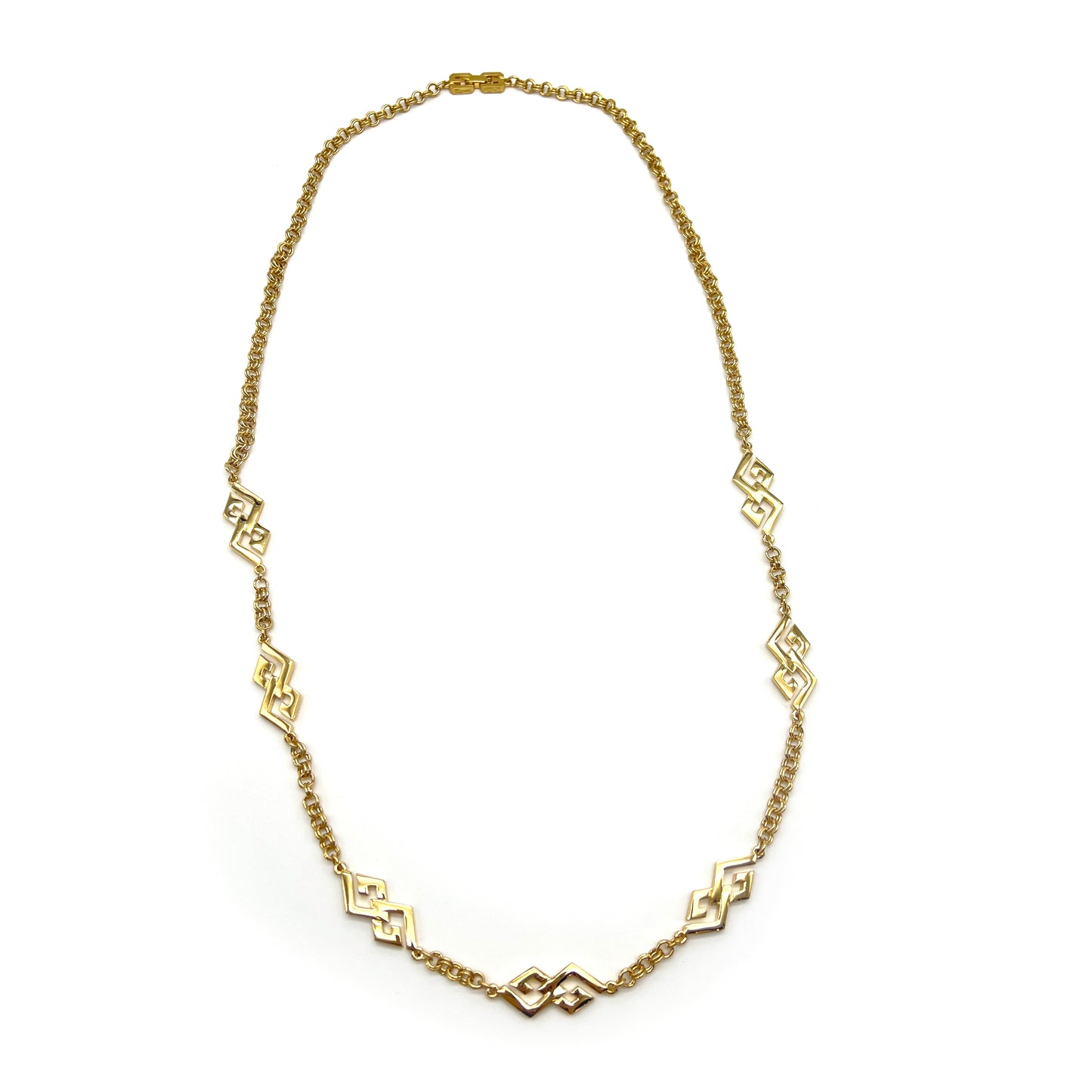 Givenchy Vintage Golden G Logo Long Necklace