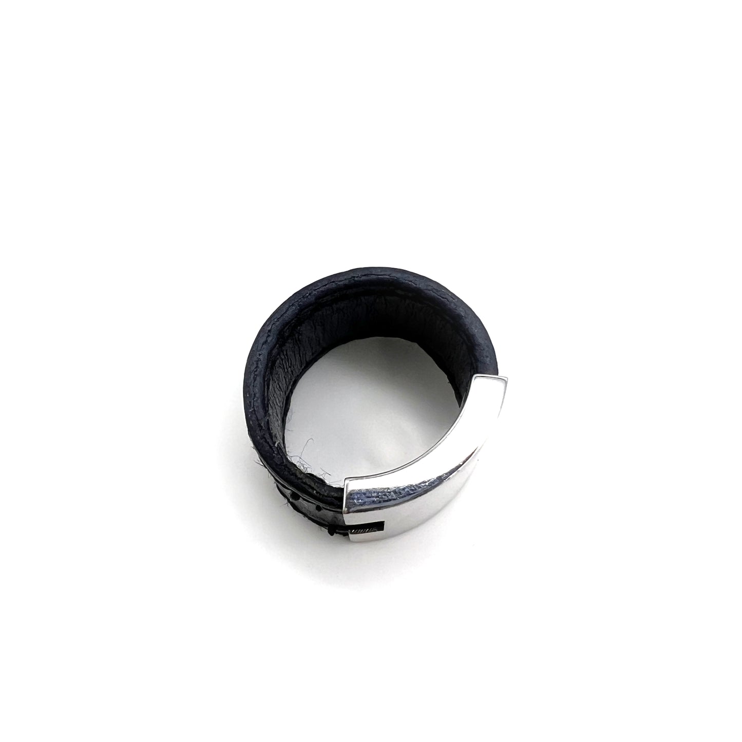 Hermes Vintage Silver And Black Ring