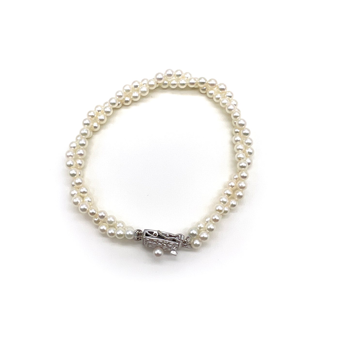 Tasaki Vintage Akoya Pearl 14K Wg Bracelet