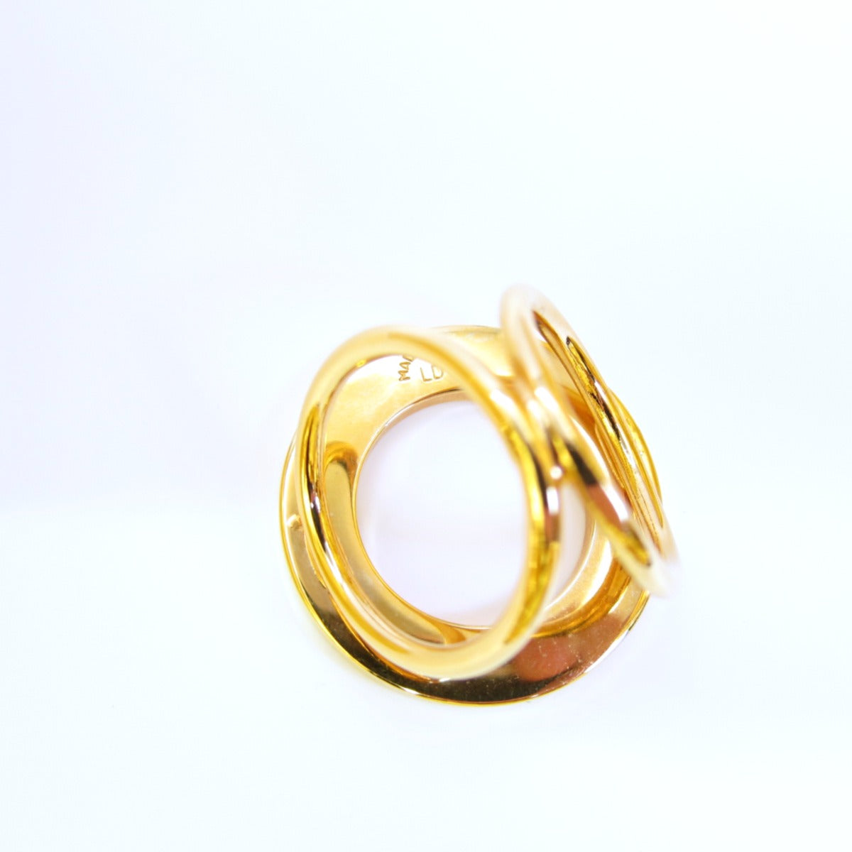 Celine Vintage Celine Logo Golden Scarf Ring