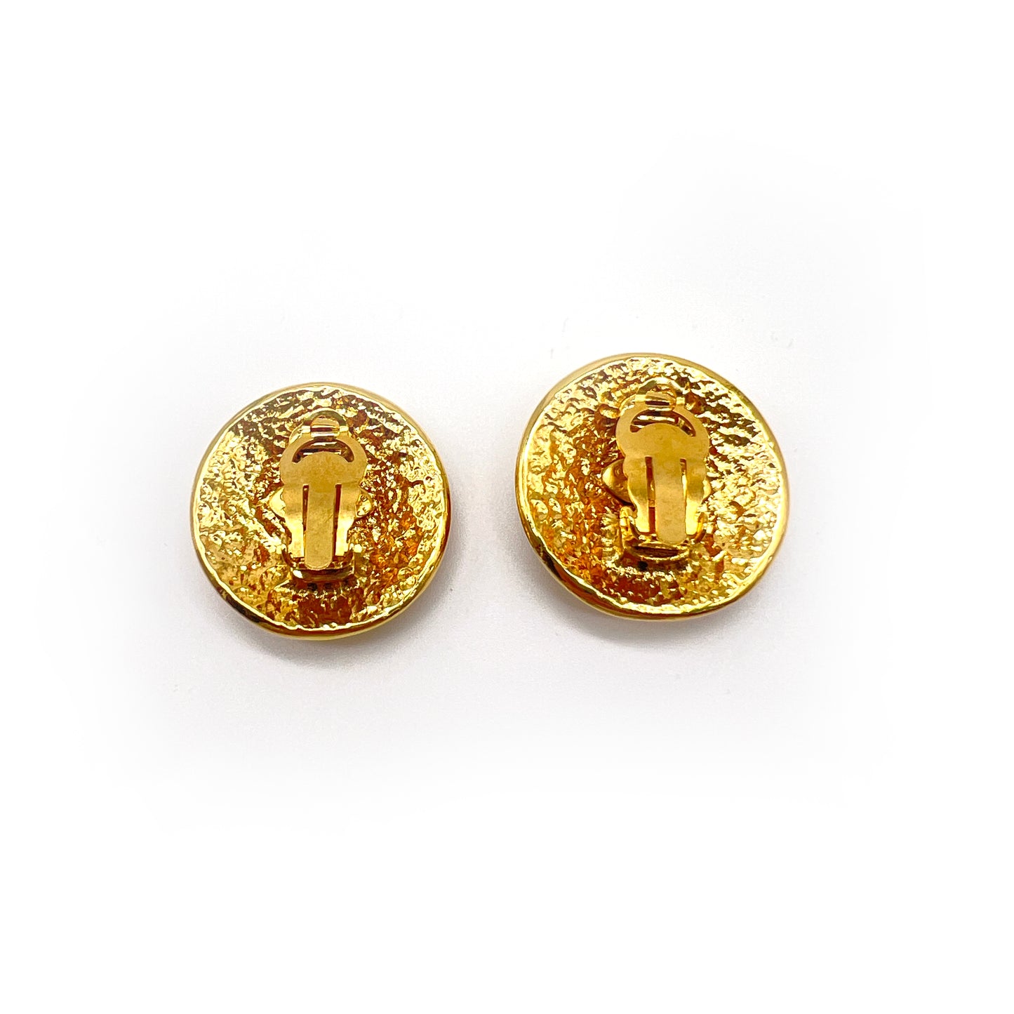 Chanel Vintage CC Logo Golden Clip-On Earrings