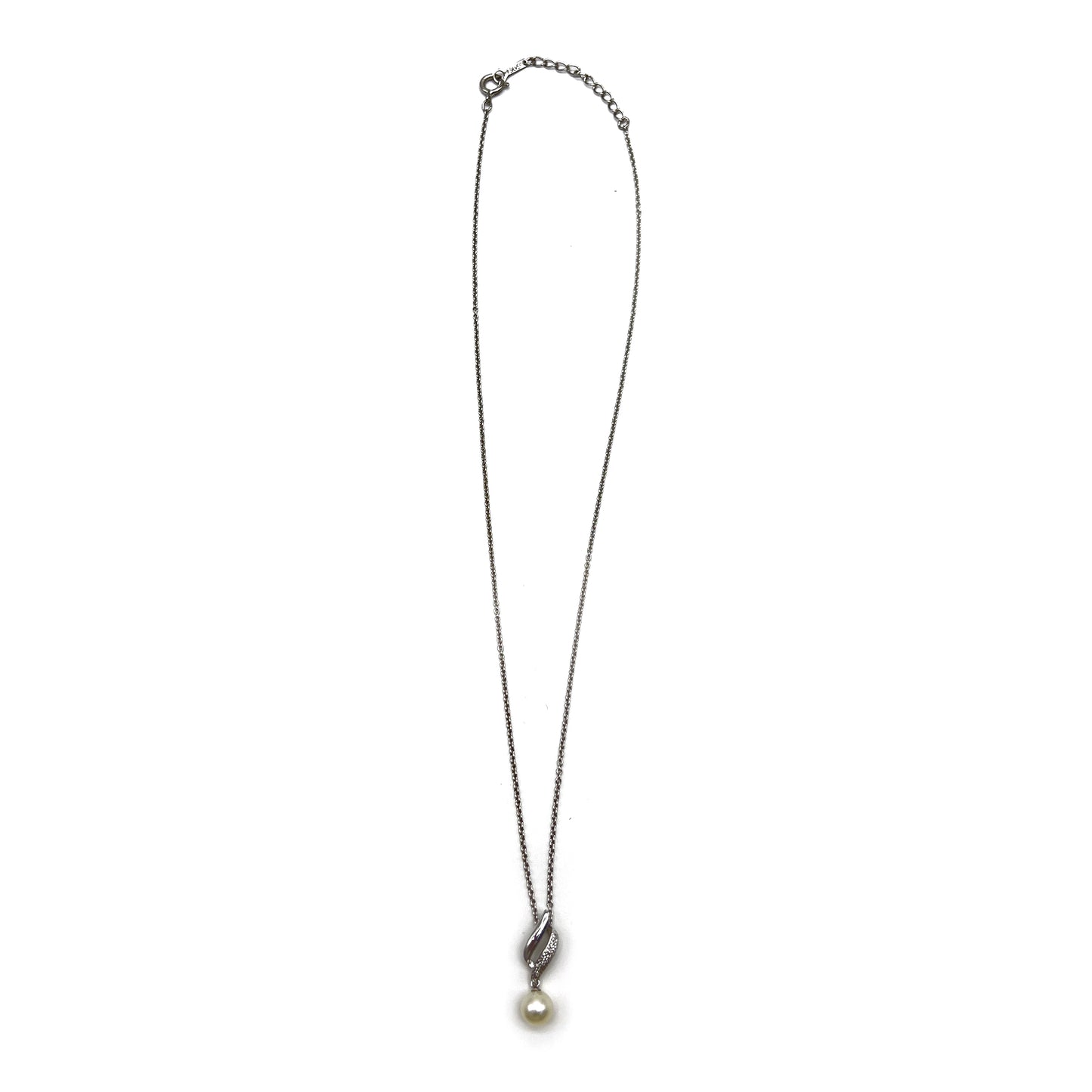 Tasaki Vintage Pearl With Silver Necklace