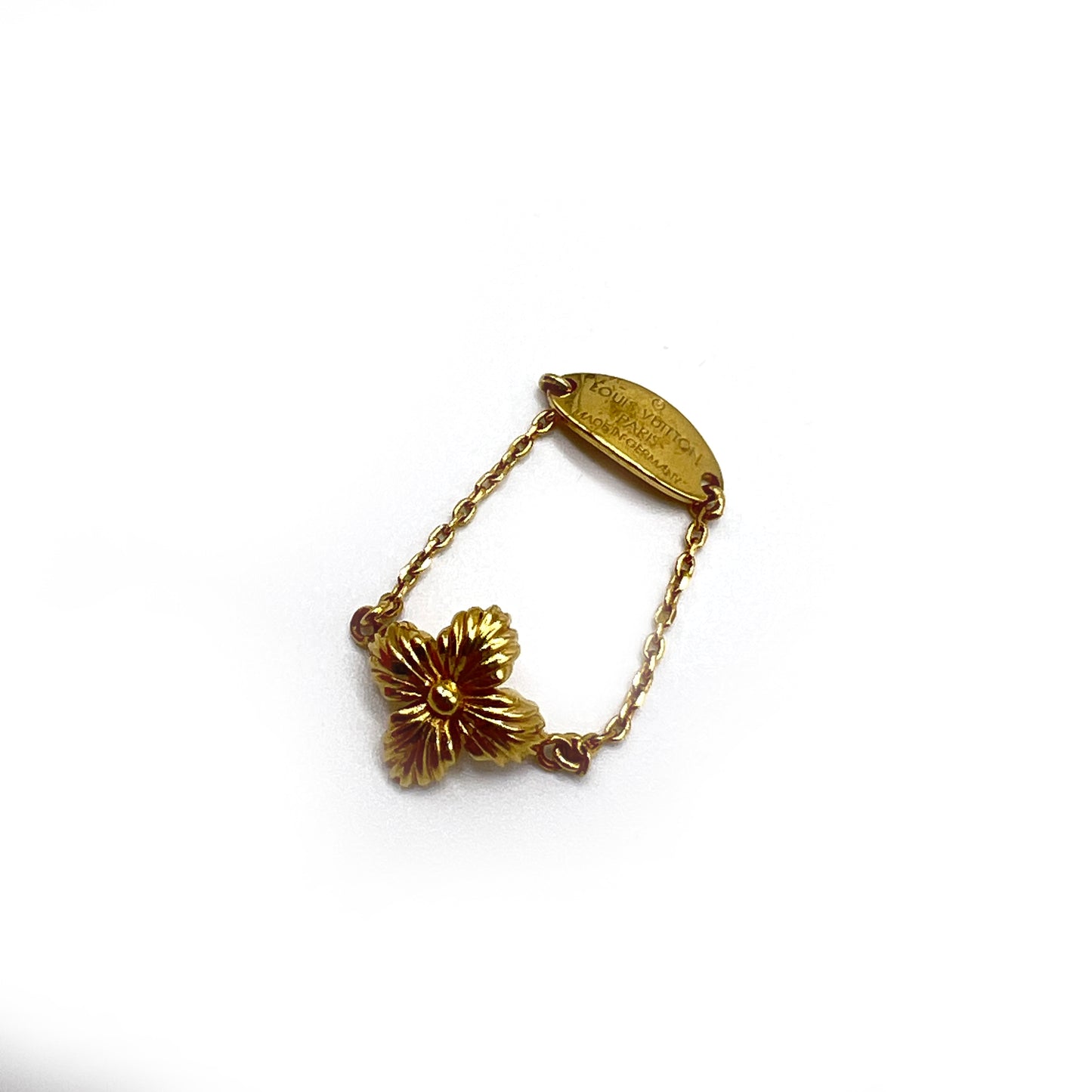 Louis Vuitton Vintage Four Leaf Golden Ring #23