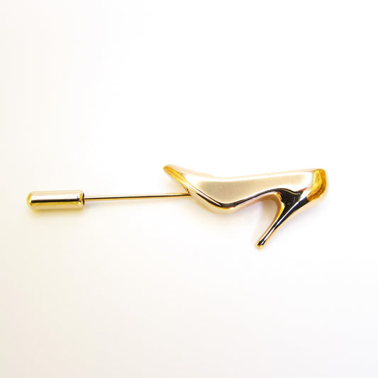 Ferragamo Vintage High Heel Golden Brooch