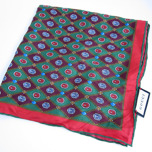 Gucci Vintage Argyle Chain Print Scarf