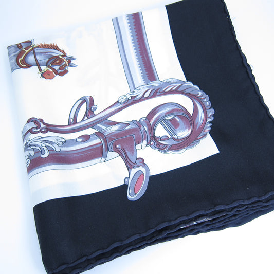 Hermes Vintage Equipages Silk Scarf