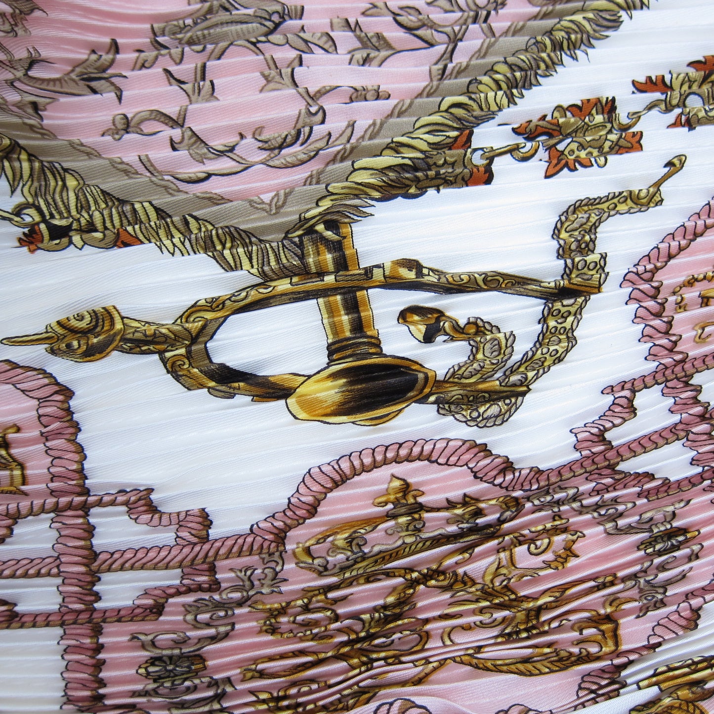Hermes Vintage Lvdovicvs Magnvs Louis Xiv on A White Horse Silk Scarf