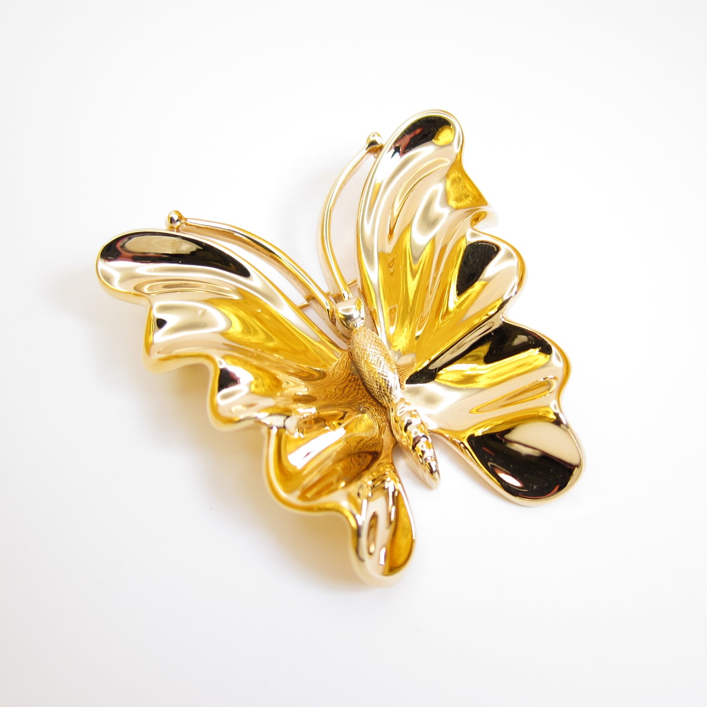 Nina Ricci Vintage Butterfly Motif Golden Brooch