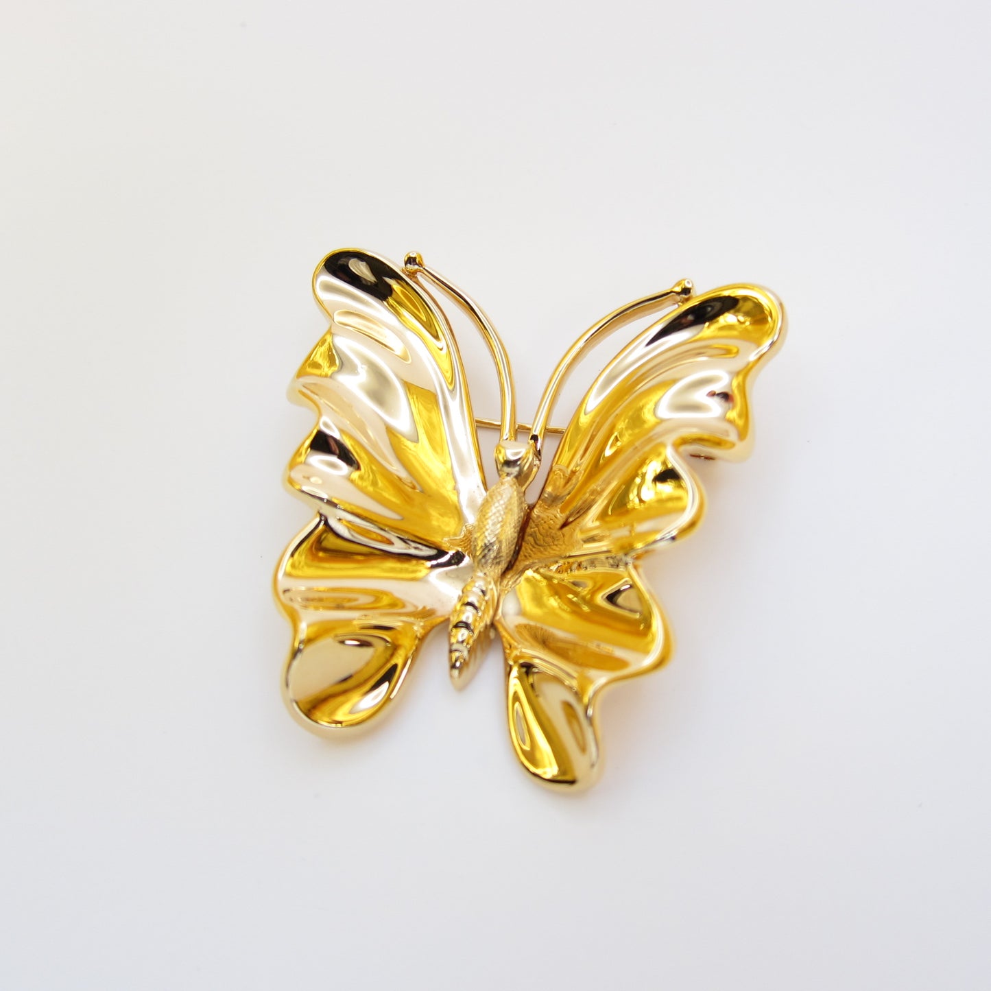 Nina Ricci Vintage Butterfly Motif Golden Brooch