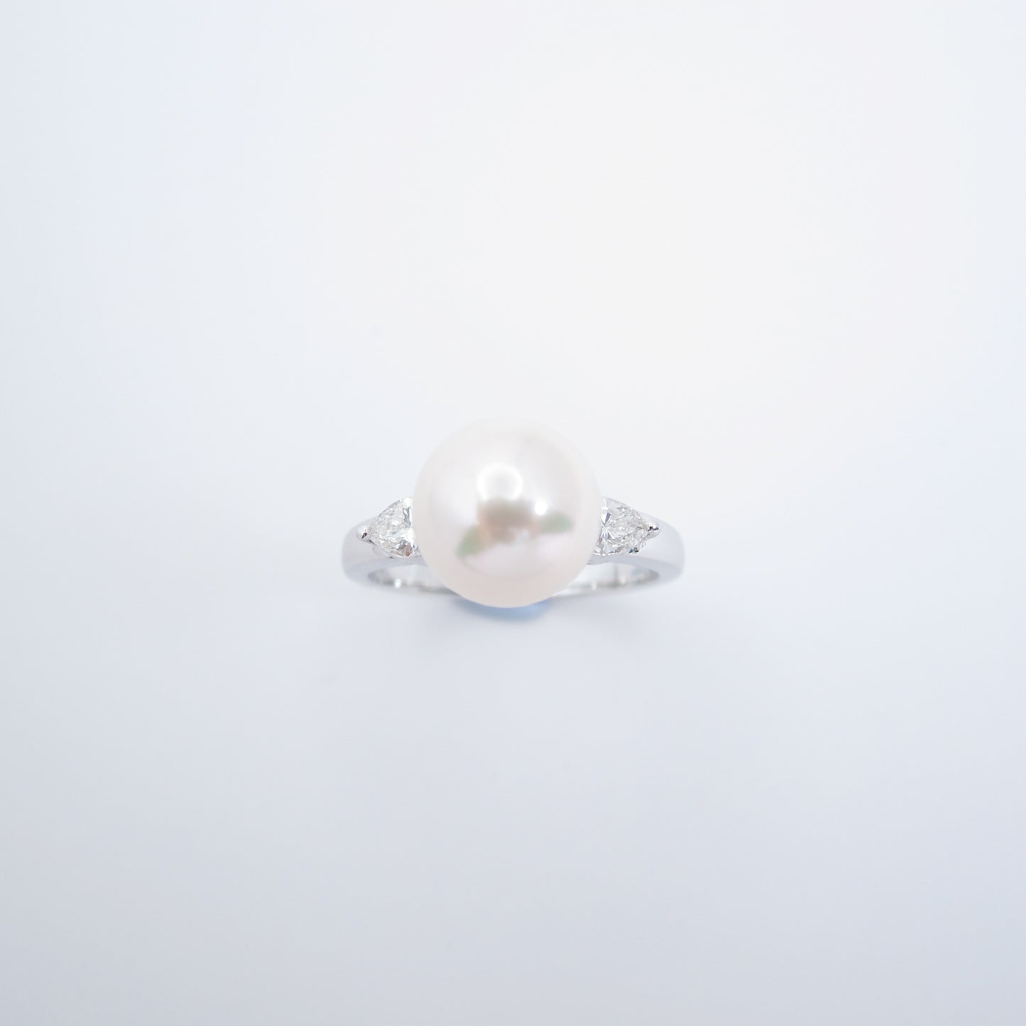 Tasaki Vintage Akoya Pearl and Diamond White Gold Ring #12