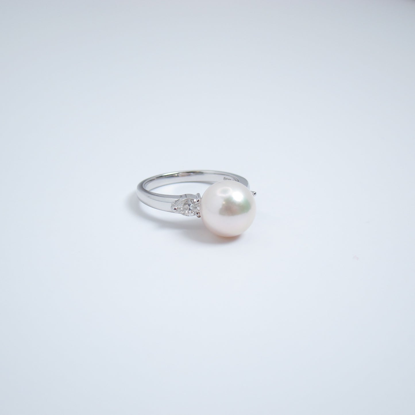 Tasaki Vintage Akoya Pearl and Diamond White Gold Ring #12
