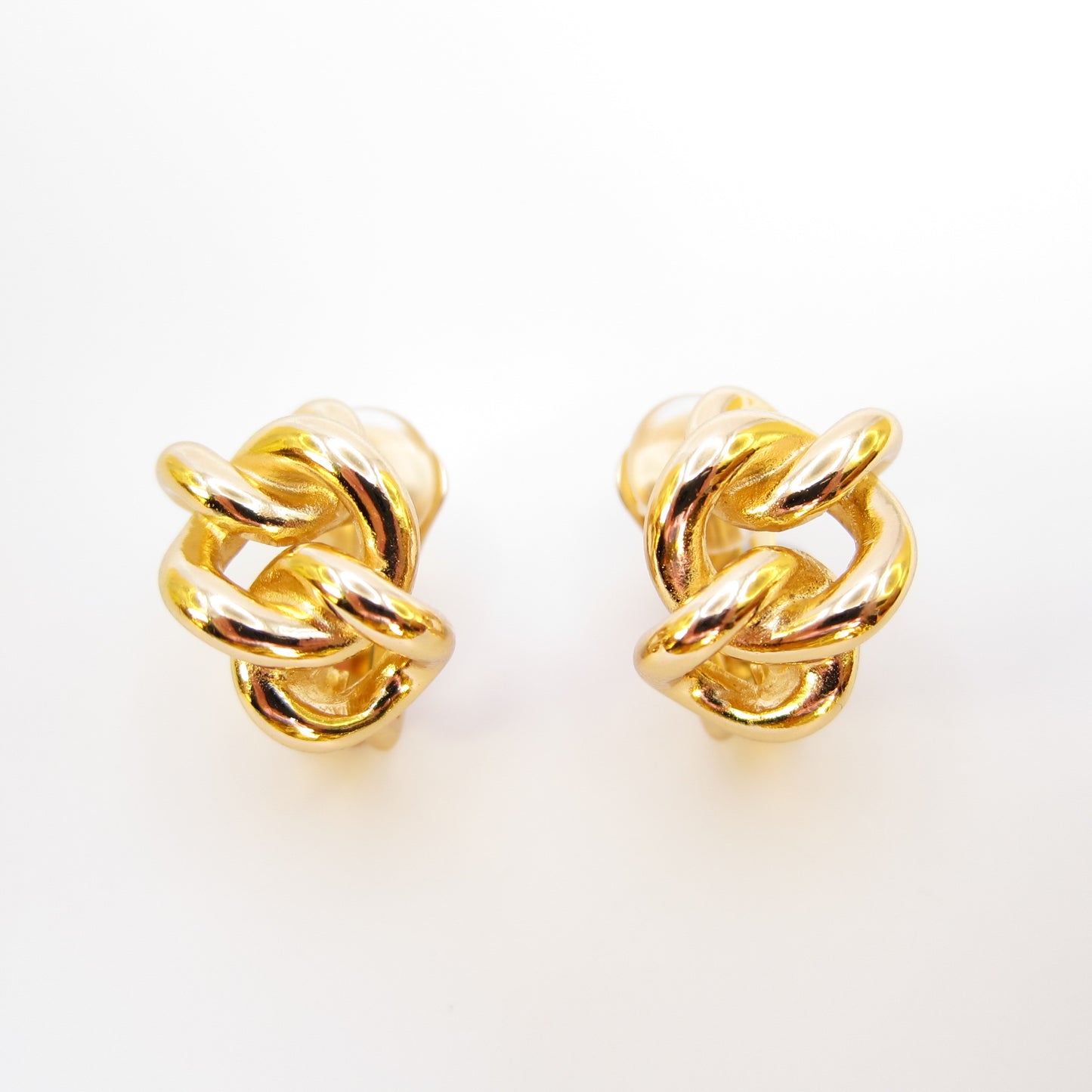 Christian Dior Vintage Link Golden Clip-on Earrings