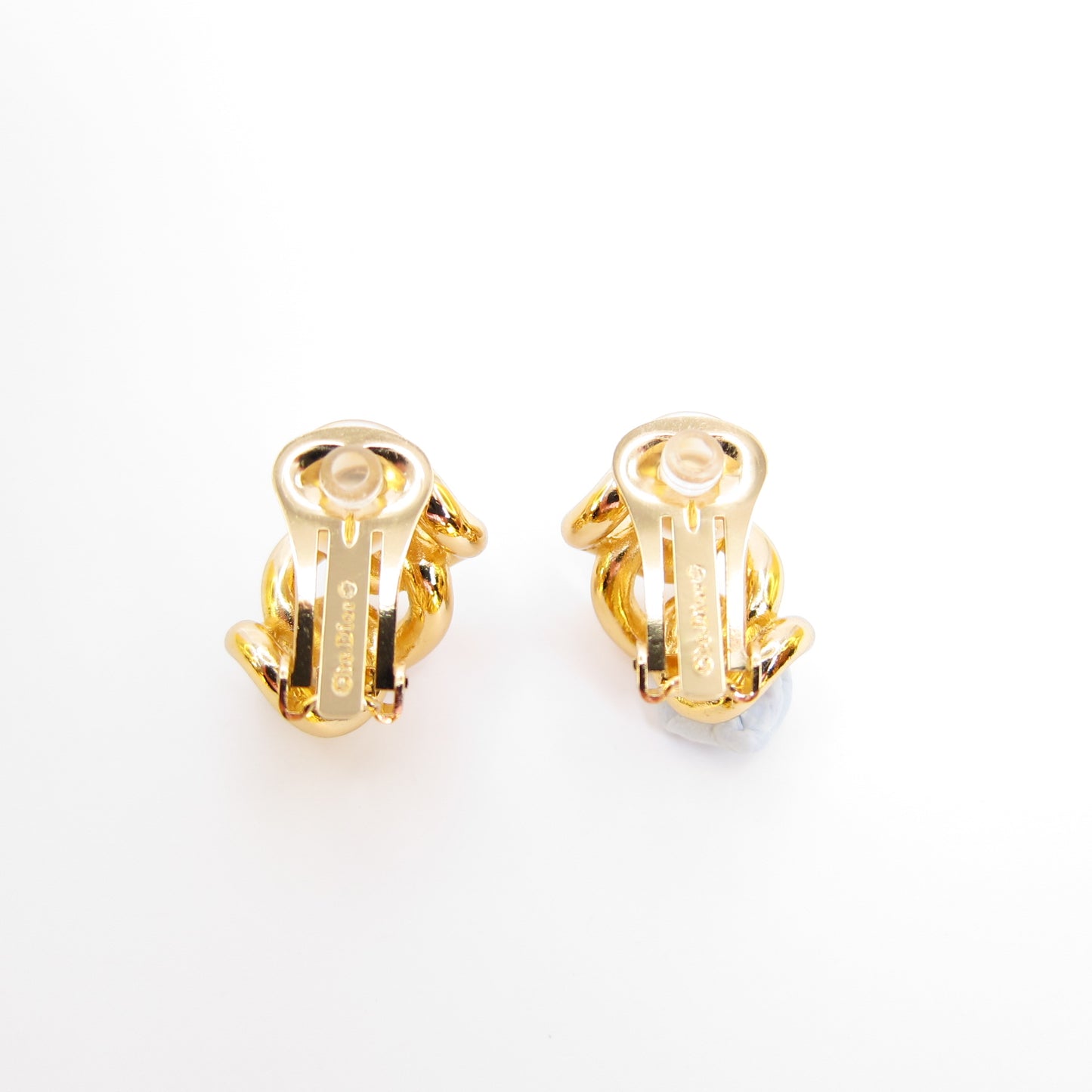 Christian Dior Vintage Link Golden Clip-on Earrings