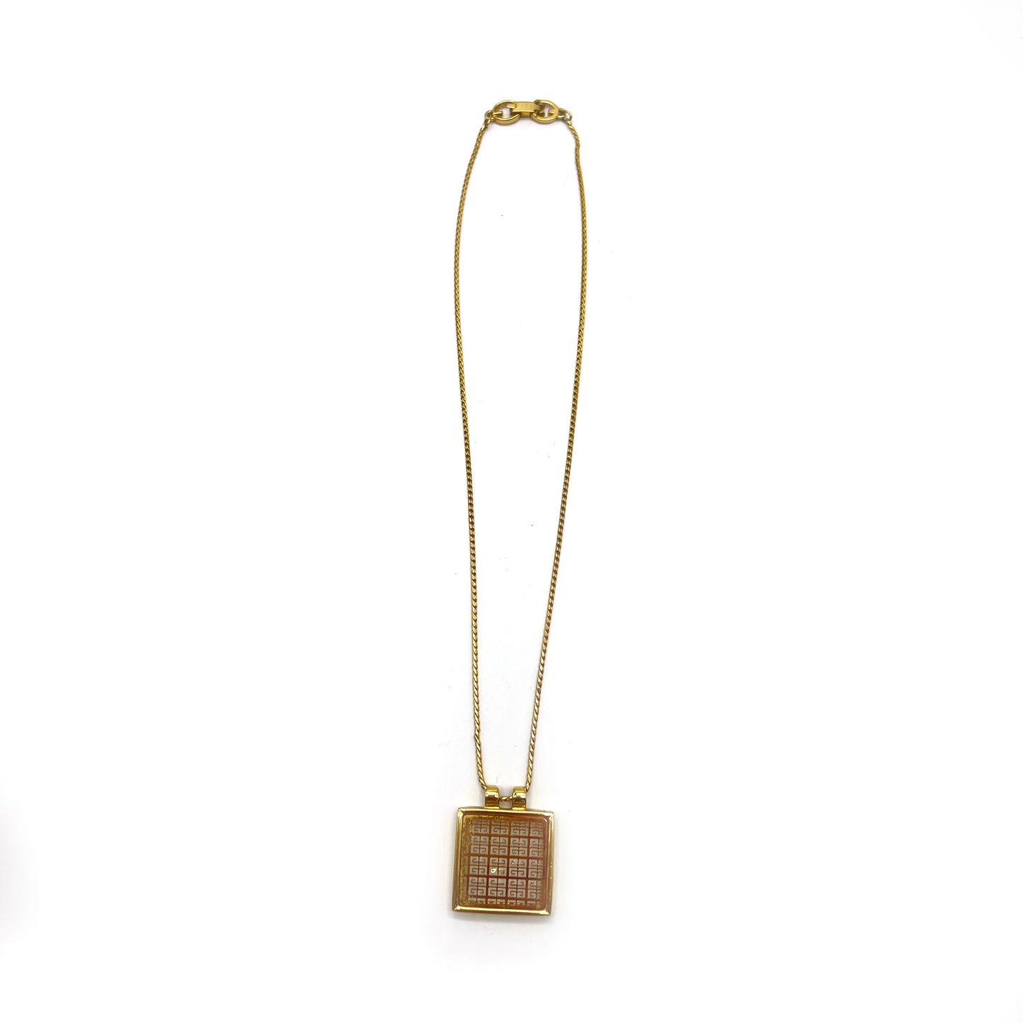 Givenchy Vintage 4G Logo Motif Pendant Golden Necklace