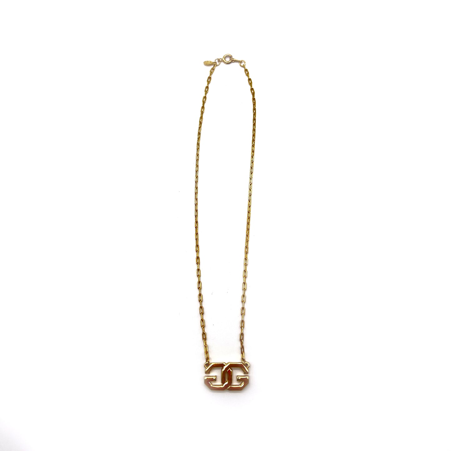 Givenchy Vintage Gg Logo Golden Necklace