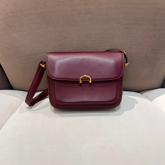 Cartier Vintage Mast De Cartier Bordeaux Leather Shoulder Bag