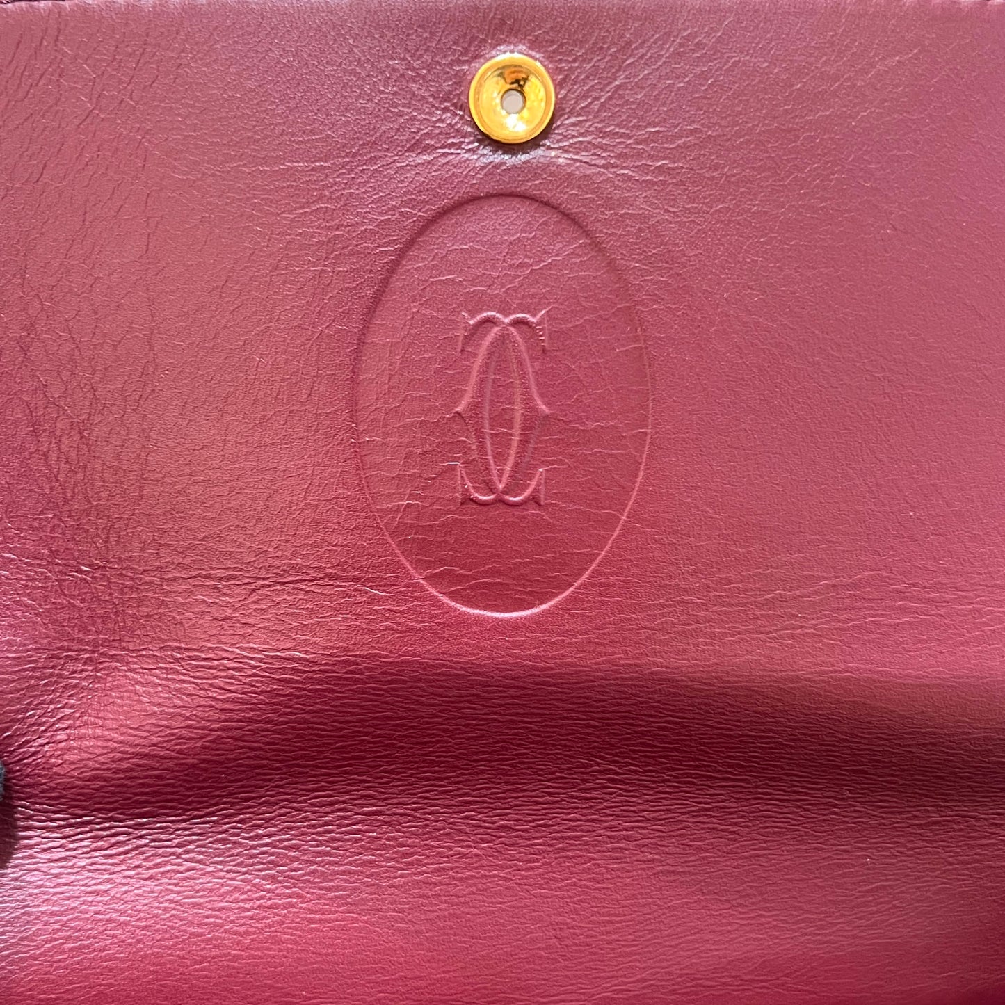 Cartier Vintage Mast De Cartier Bordeaux Leather Shoulder Bag