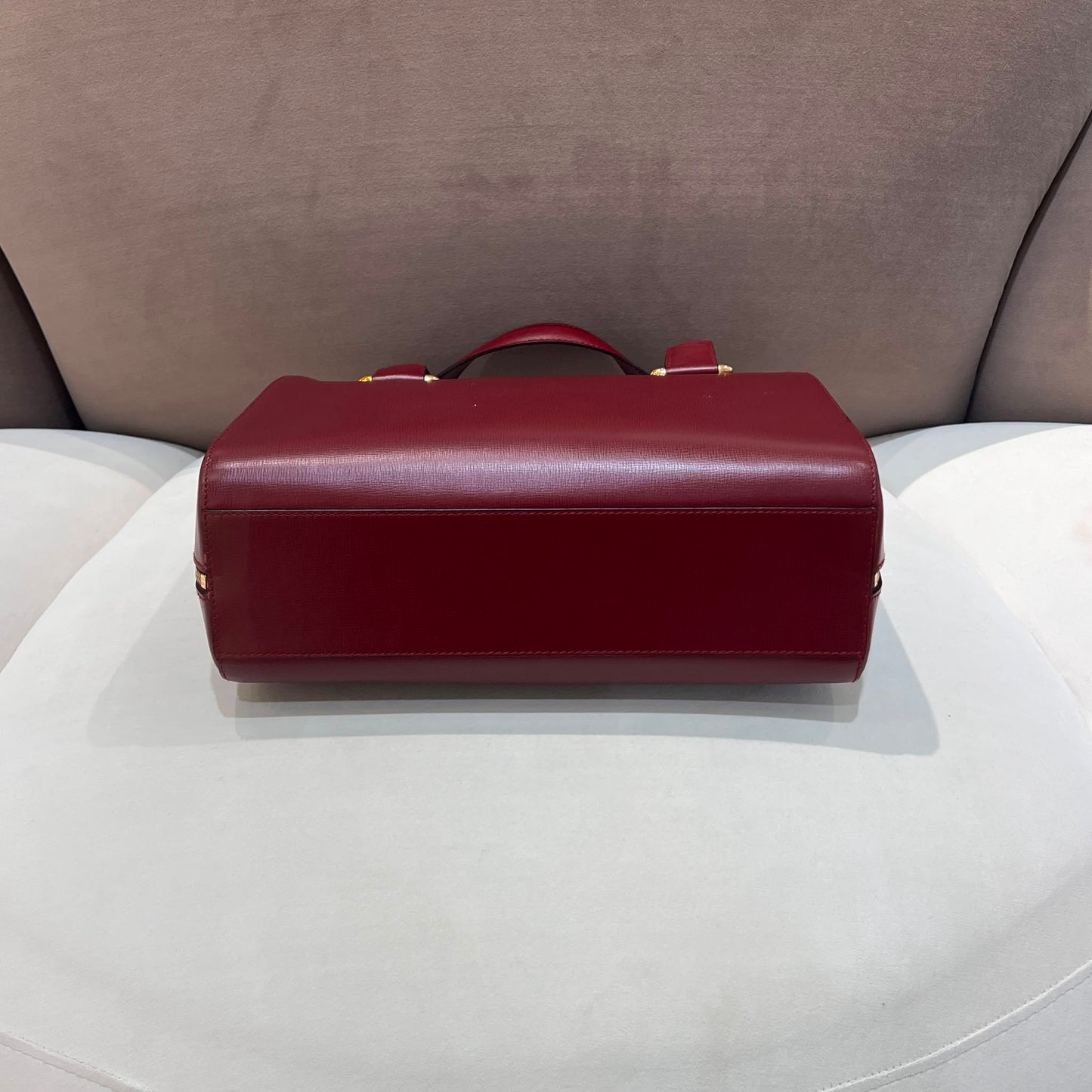 Cartier Vintage Mast De Cartier Bordeaux Leather Handbag
