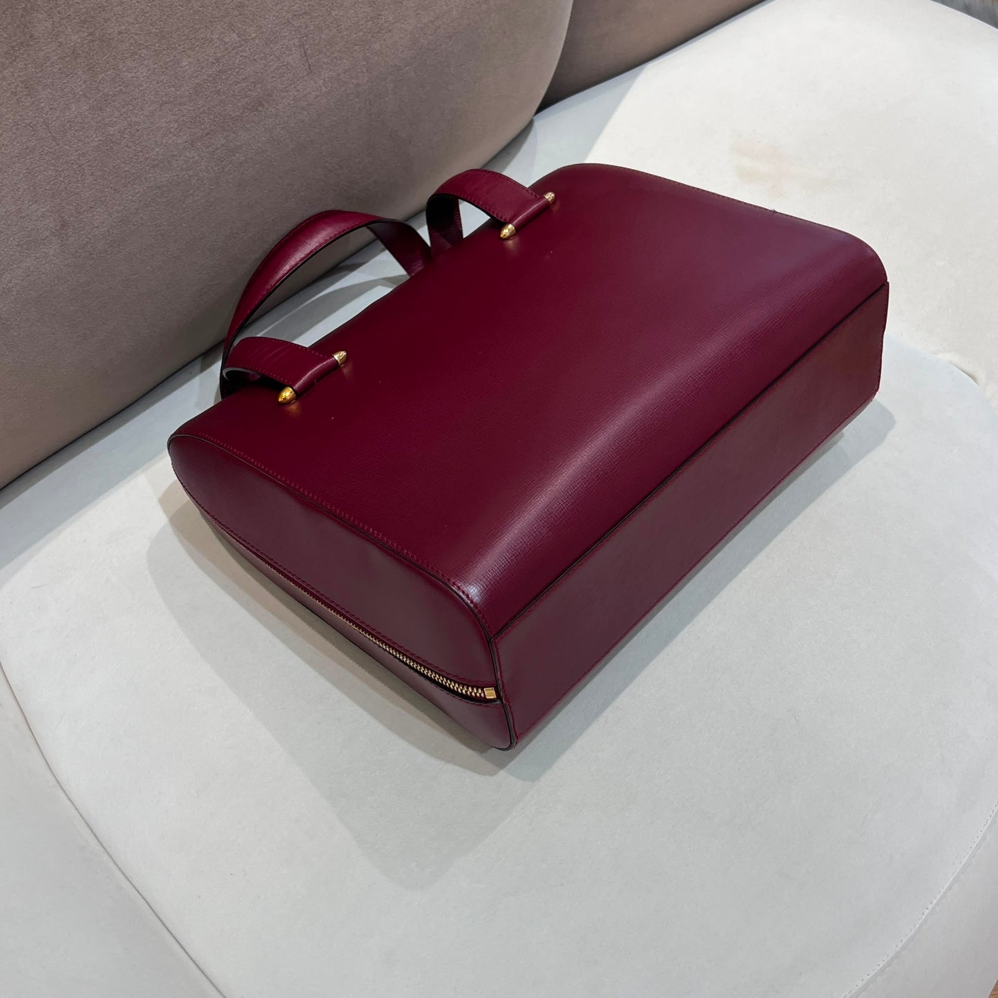 Cartier Vintage Mast De Cartier Bordeaux Leather Handbag