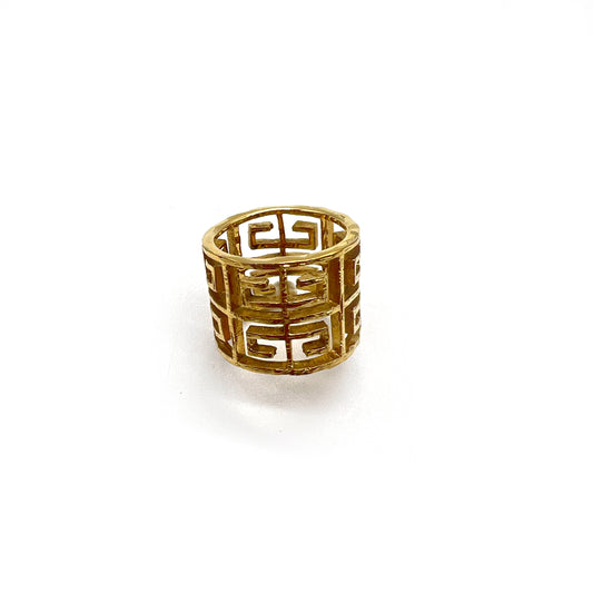 Givenchy Vintage 4G Logo Golden Ring #10.5