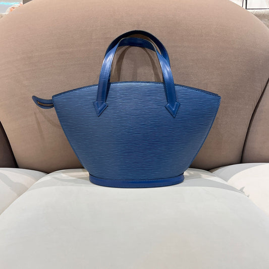 Louis Vuitton Vintage Epi Saint-Jacques Blue Leather Structured Handbag