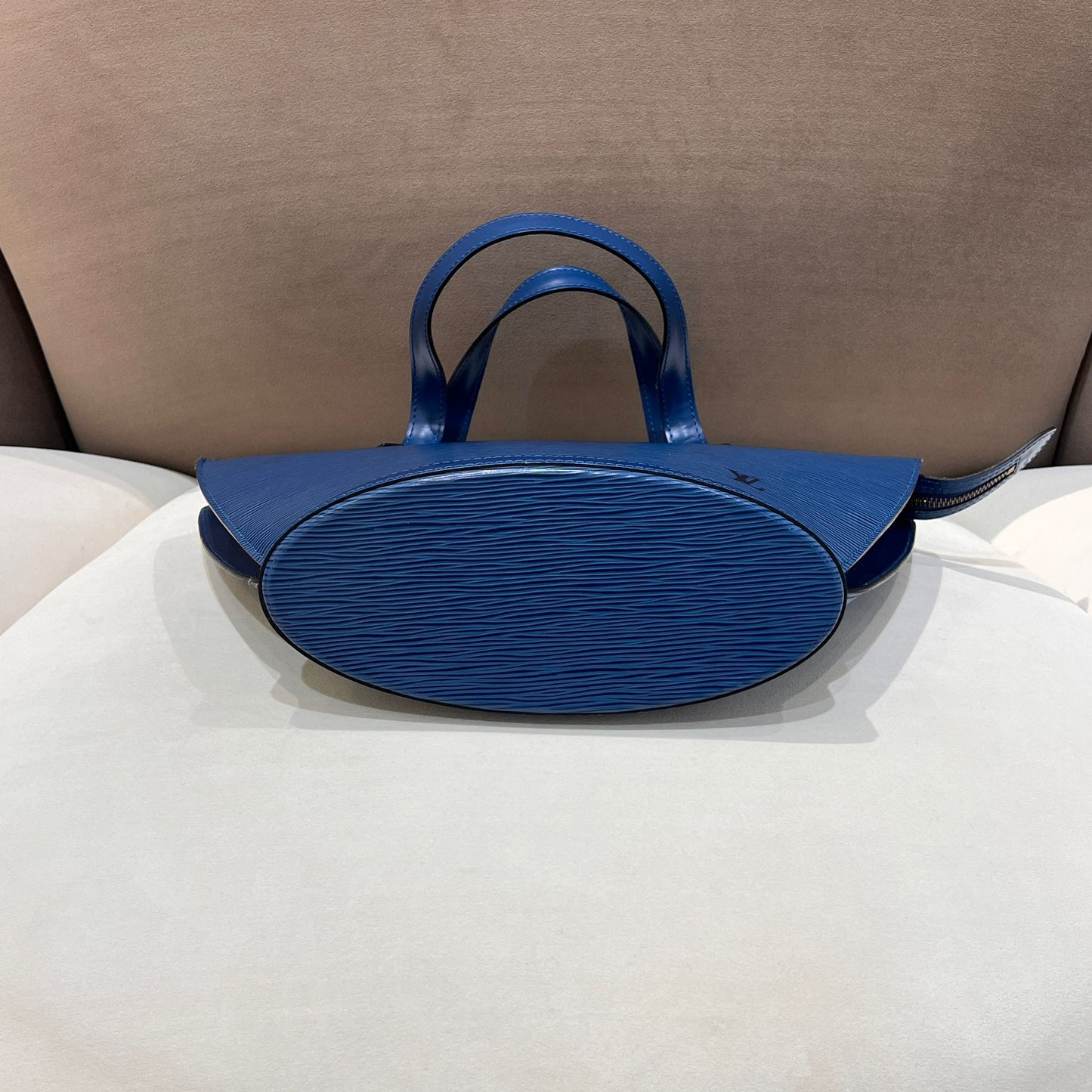 Louis Vuitton Vintage Epi Saint-Jacques Blue Leather Structured Handbag