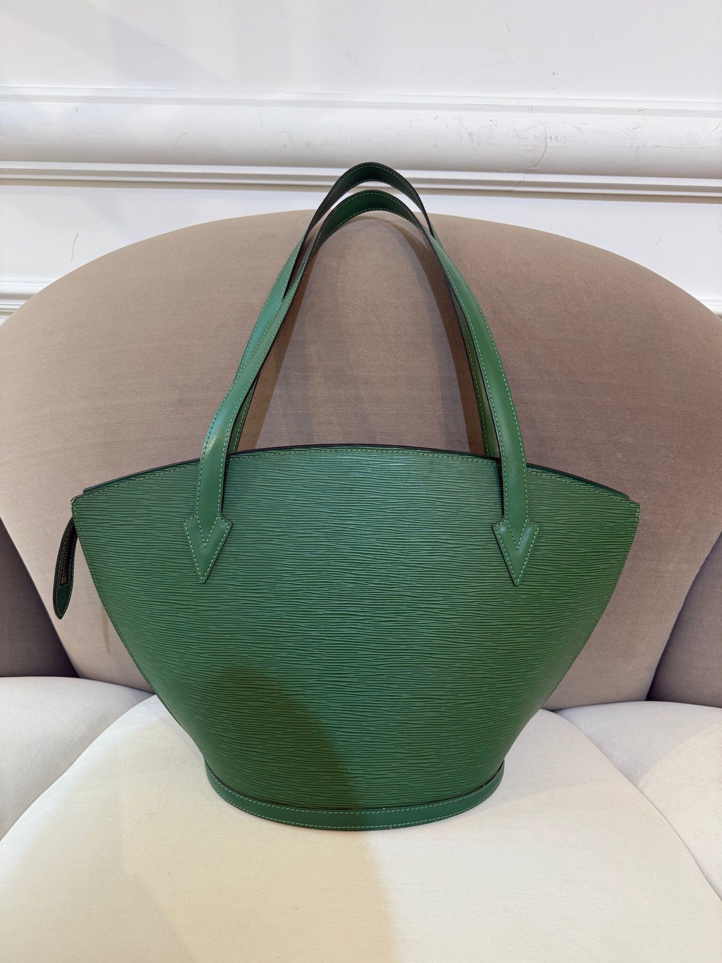 Louis Vuitton Vintage Saint Jacques Poignier Long Epi Borneo Green Tote Bag