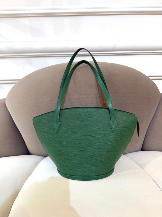 Louis Vuitton Vintage Saint Jacques Poignier Long Epi Borneo Green Tote Bag